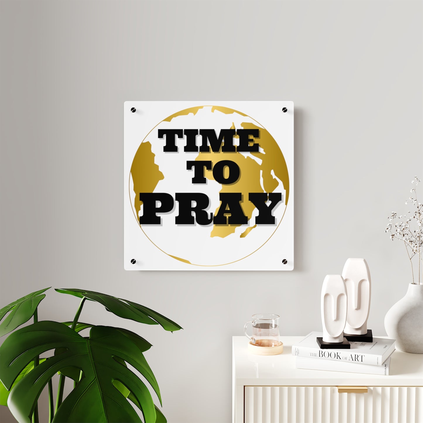 Acrylic Wall Art Panels Time to Pray Design