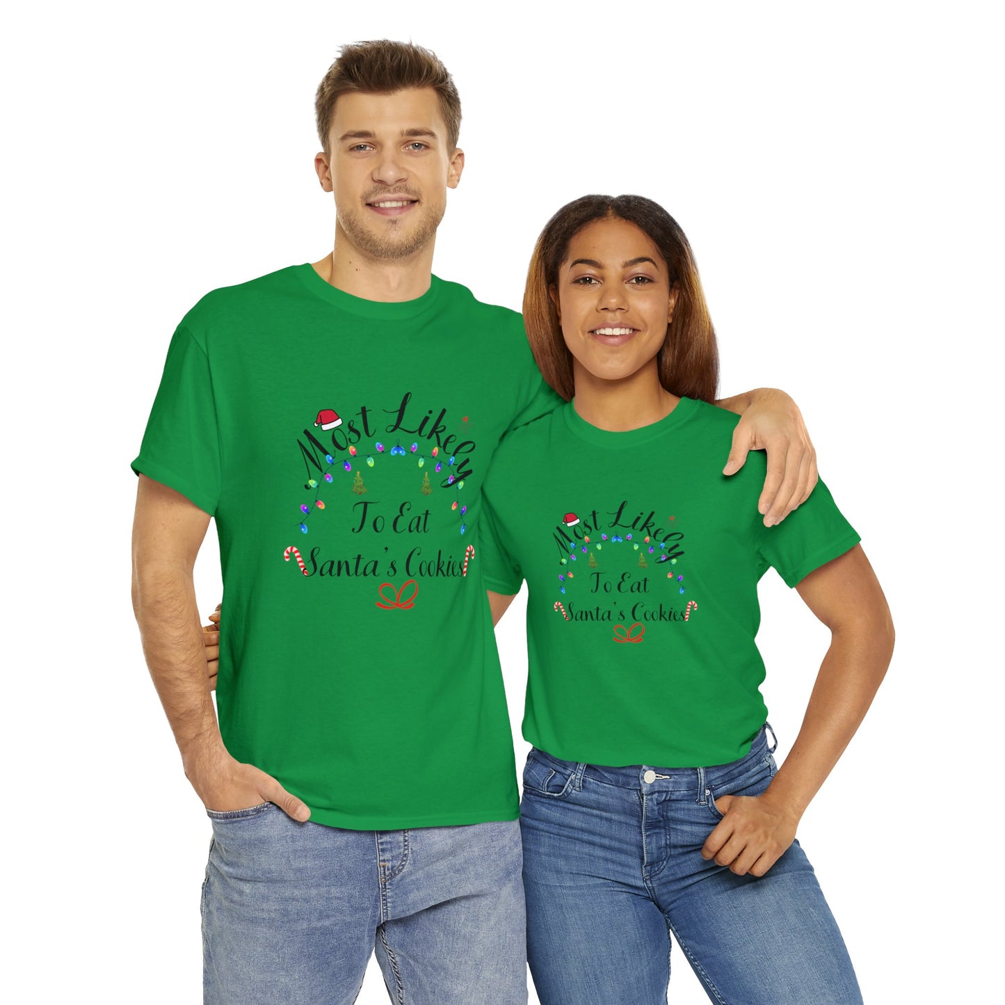 Christmas Ugly Tees Unisex Heavy Cotton Tee eat Santa's Cookies