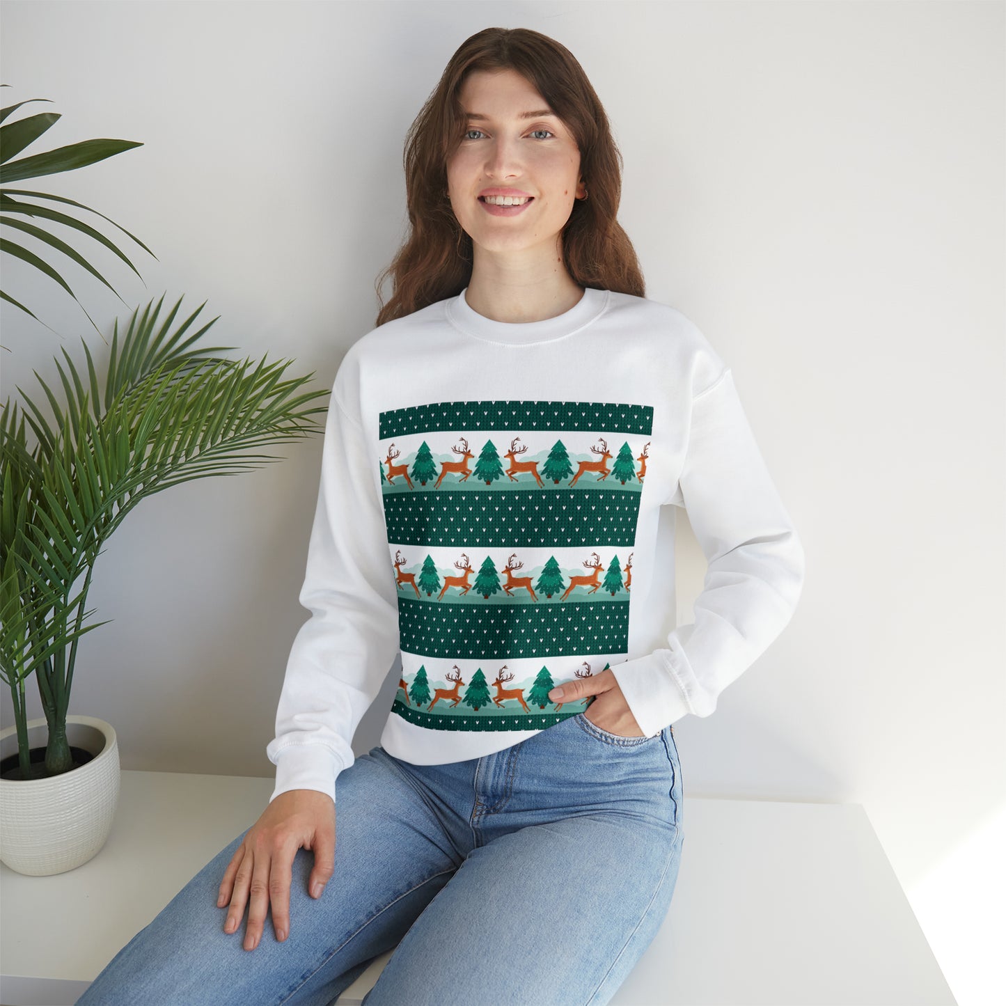 Unisex Heavy Blend™ Crewneck Christmas Ugly Sweatshirt3