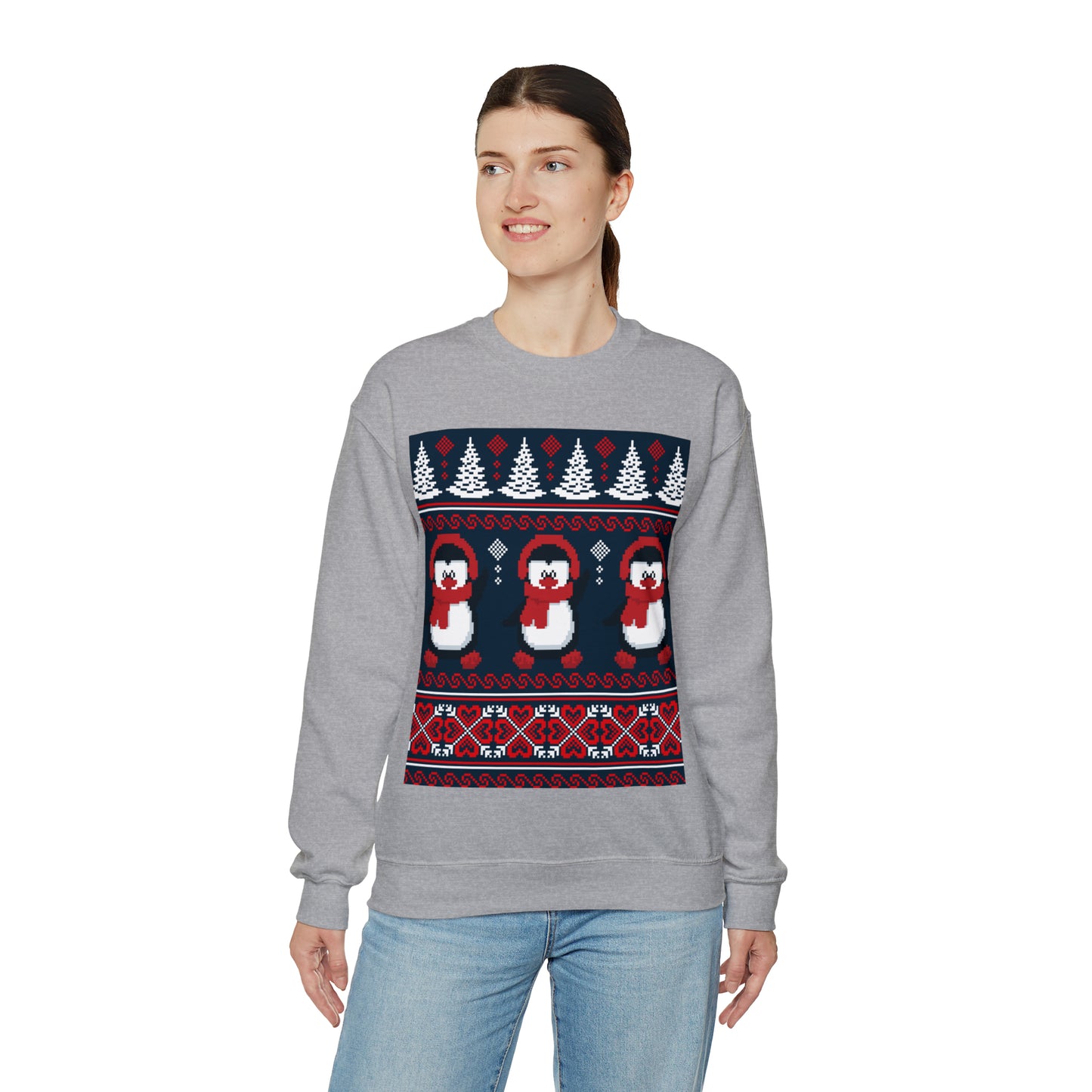 Unisex Heavy Blend™ Crewneck Christmas Ugly Sweatshirt16