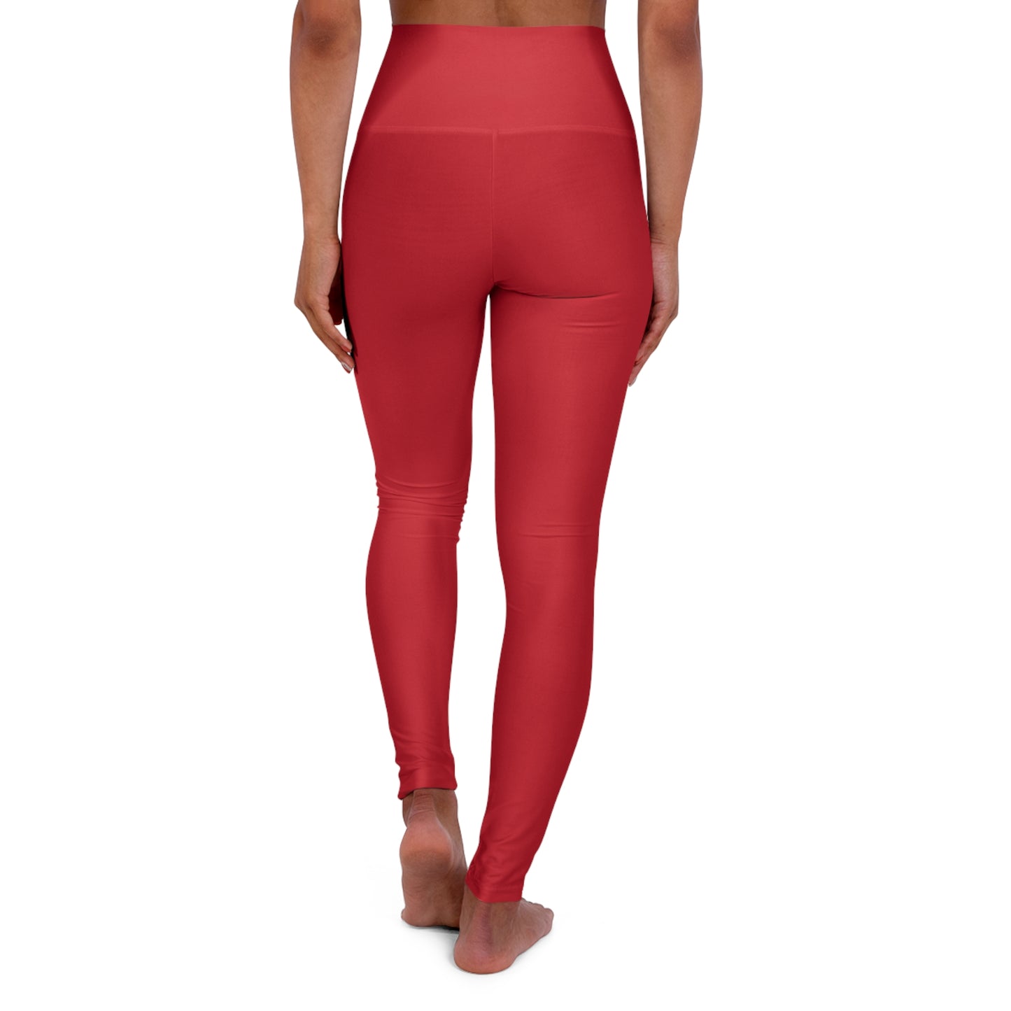 High Waisted Yoga Leggings for Women Red