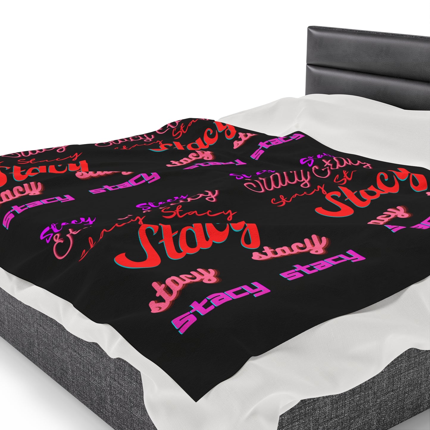 Velveteen Plush Blanket for Valentine's Day Personalize with Name