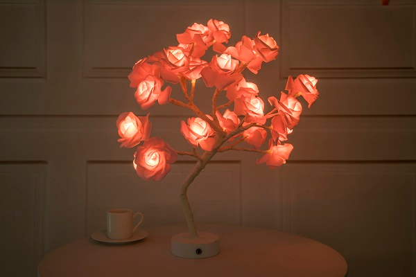 Rose Flower Lamp USB Battery Operated LED Table Lamp Bonsai Tree Night Lights