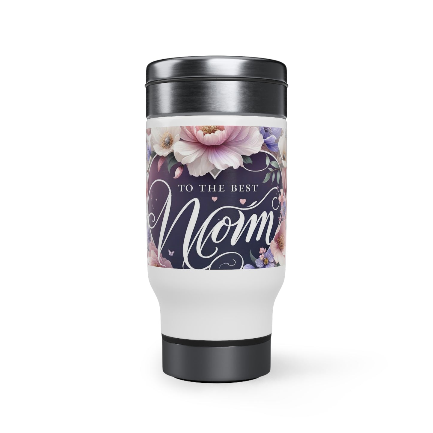 Best Mom Stainless Steel Travel Mug with Handle, 14oz