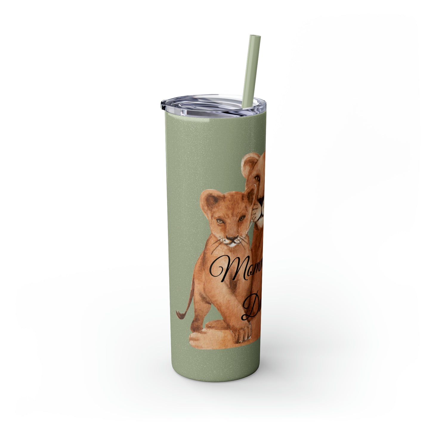 Skinny Tumbler with Straw 20oz - Lion