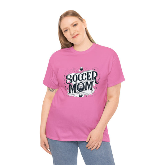 Soccer Mom Black Design Unisex Heavy Cotton Tee