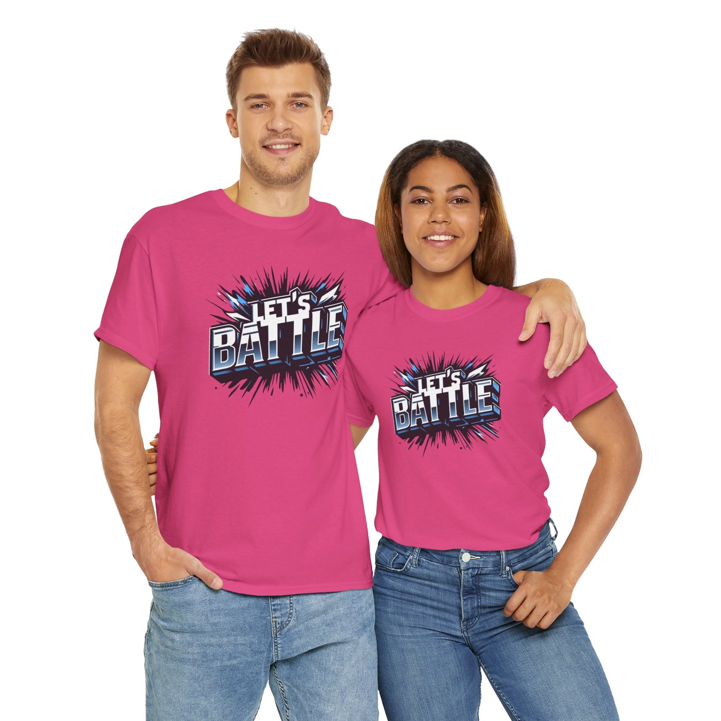 Heavy Cotton Tshirt for Male and Female Lets Battle