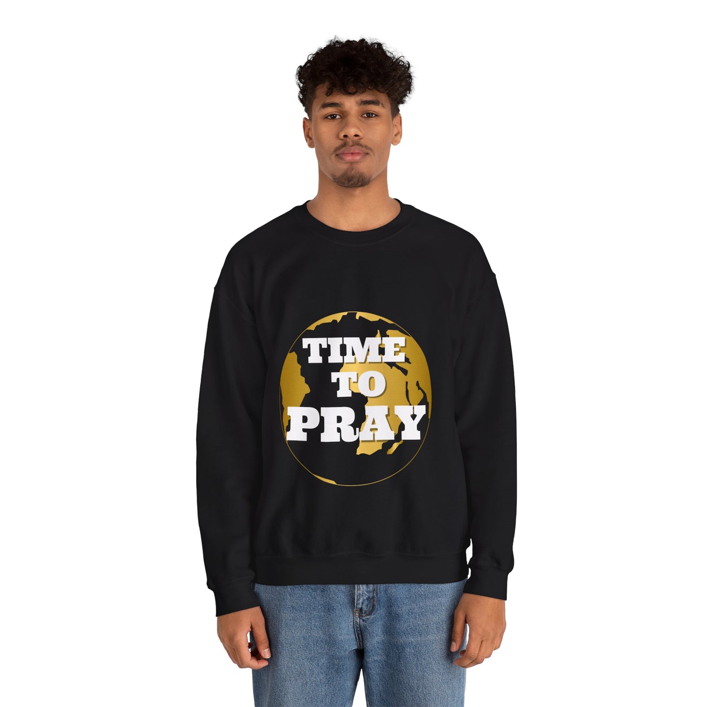 Unisex Heavy Blend™ Crewneck Sweatshirt Time to Pray for Peace Design