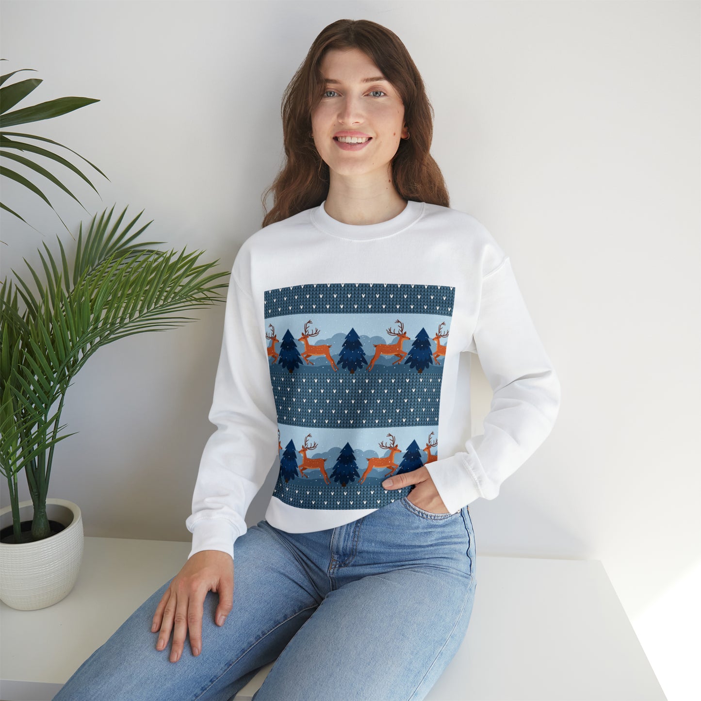 Unisex Heavy Blend™ Crewneck Christmas Ugly Sweatshirt22