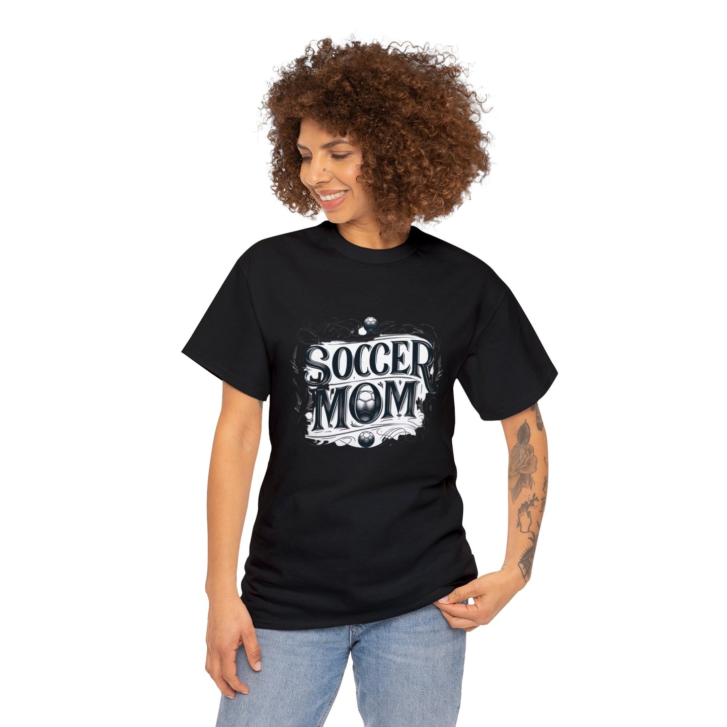 Soccer Mom Black Design Unisex Heavy Cotton Tee