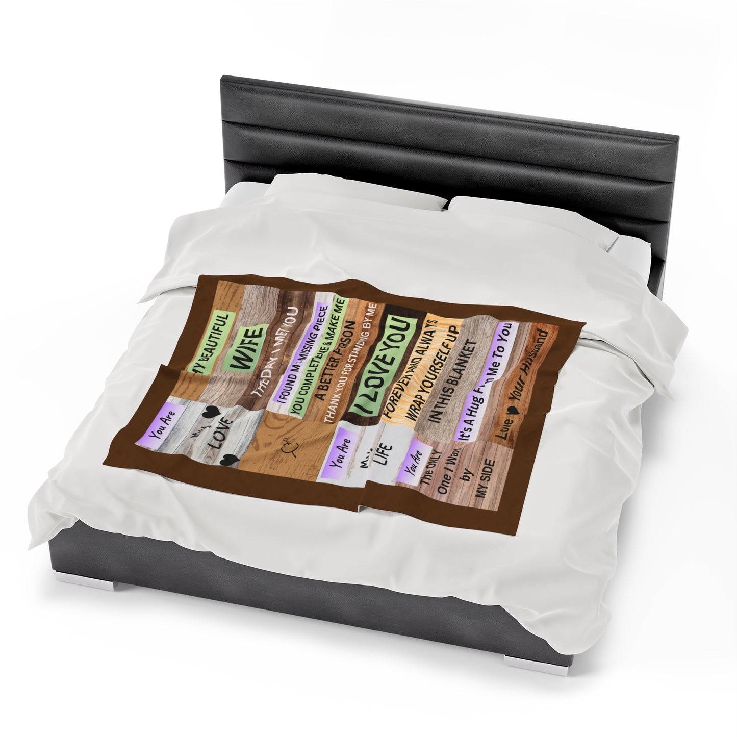 Brown Personalize Velveteen Plush Blanket