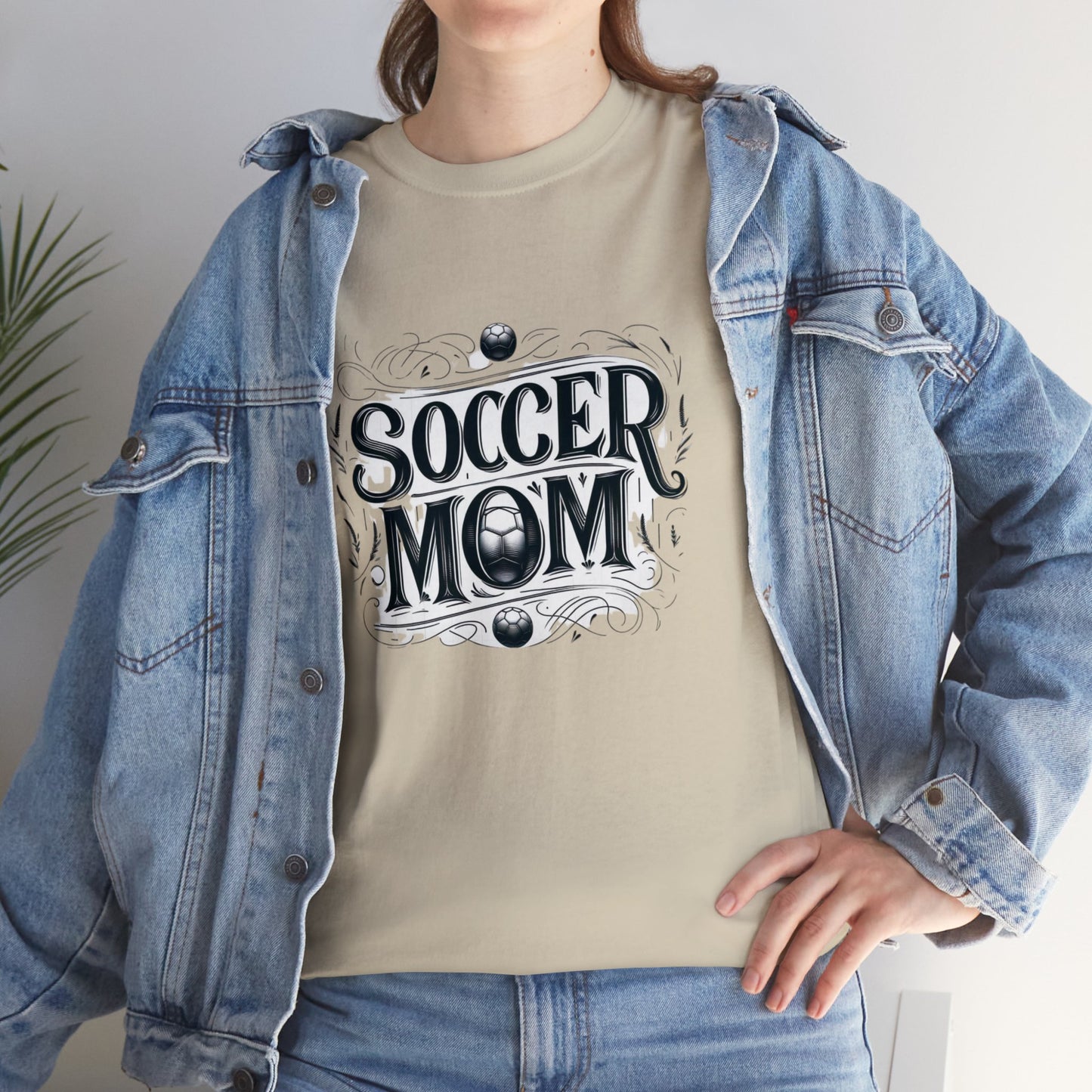 Soccer Mom Black Design Unisex Heavy Cotton Tee