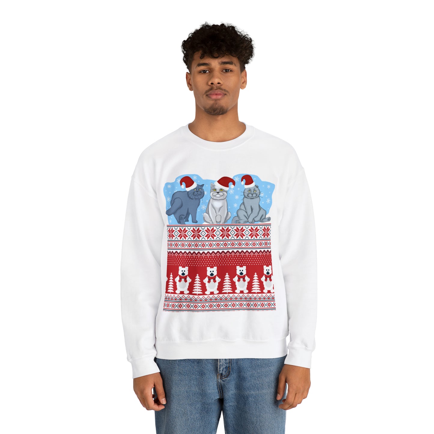 Unisex Heavy Blend™ Crewneck Christmas Ugly Sweatshirt15