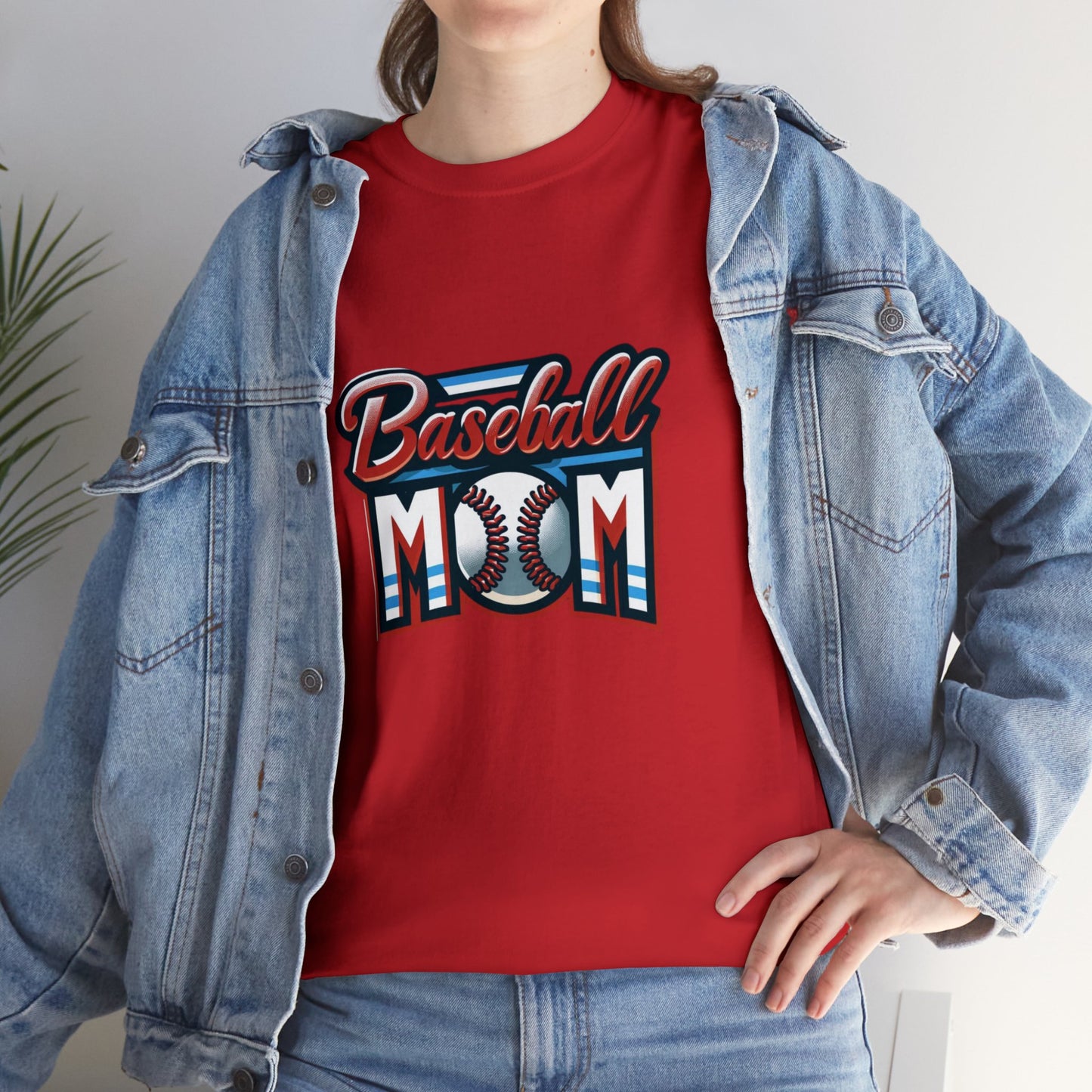 Baseball Mom Game Ball Design Unisex Heavy Cotton Tee