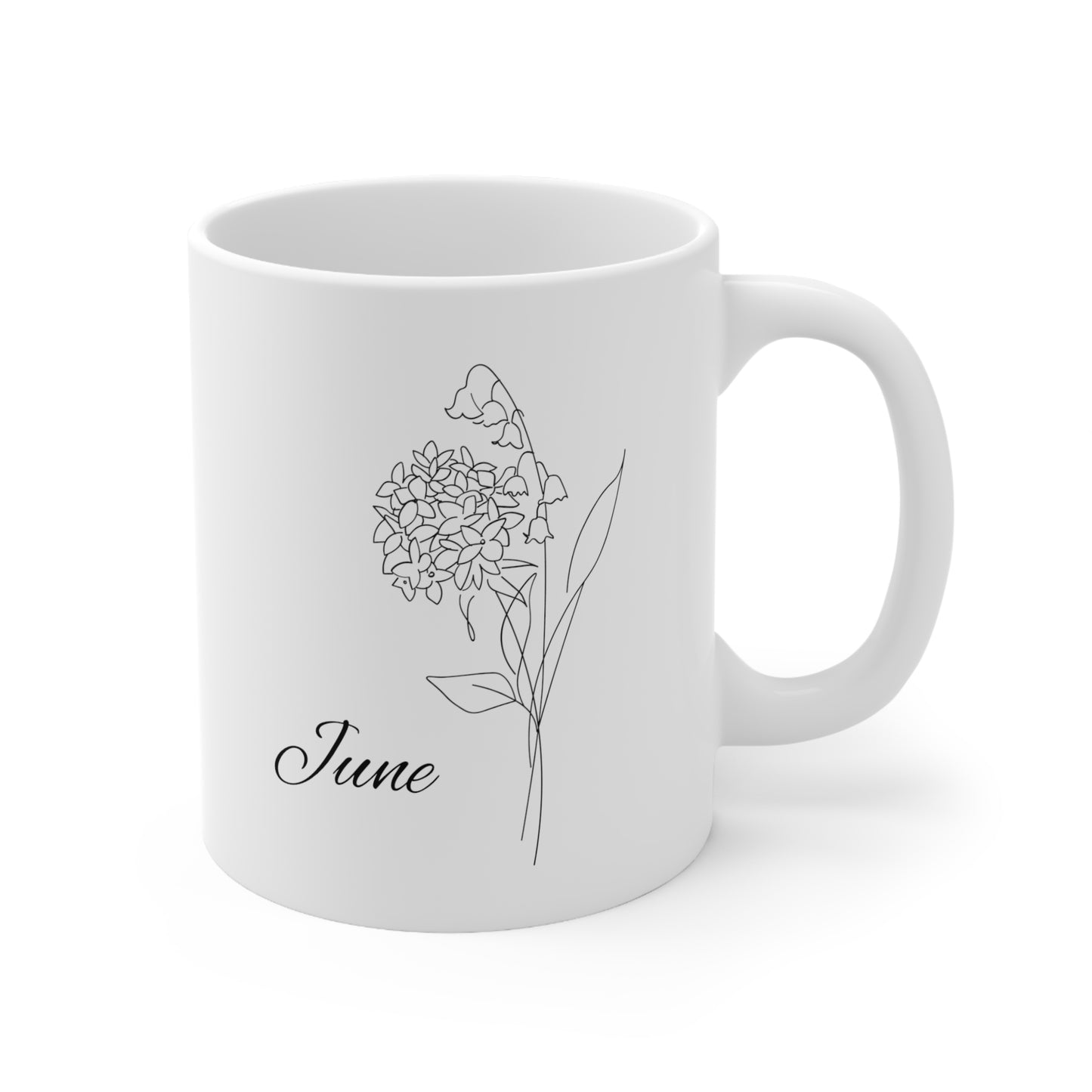 June Birth Month Flower Ceramic Coffee Mug