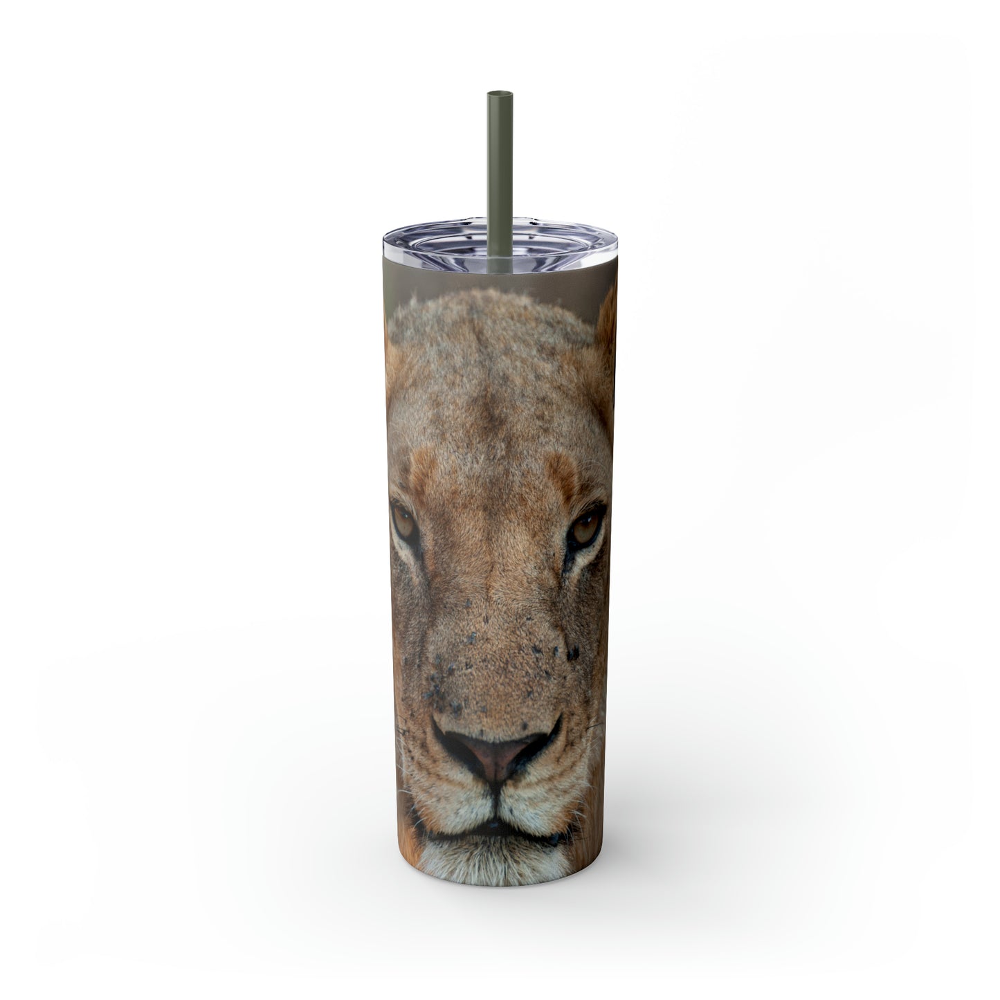 Skinny Tumbler with Straw Male Lion Edition, 20oz