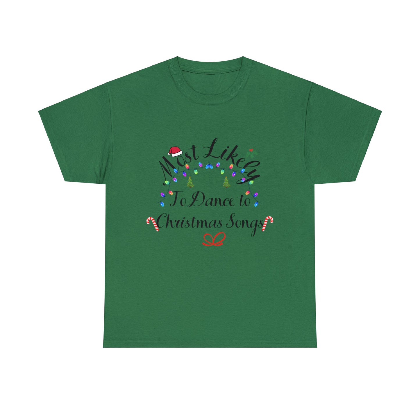 Christmas Ugly Tees Unisex Heavy Cotton Tee dance to Christmas songs