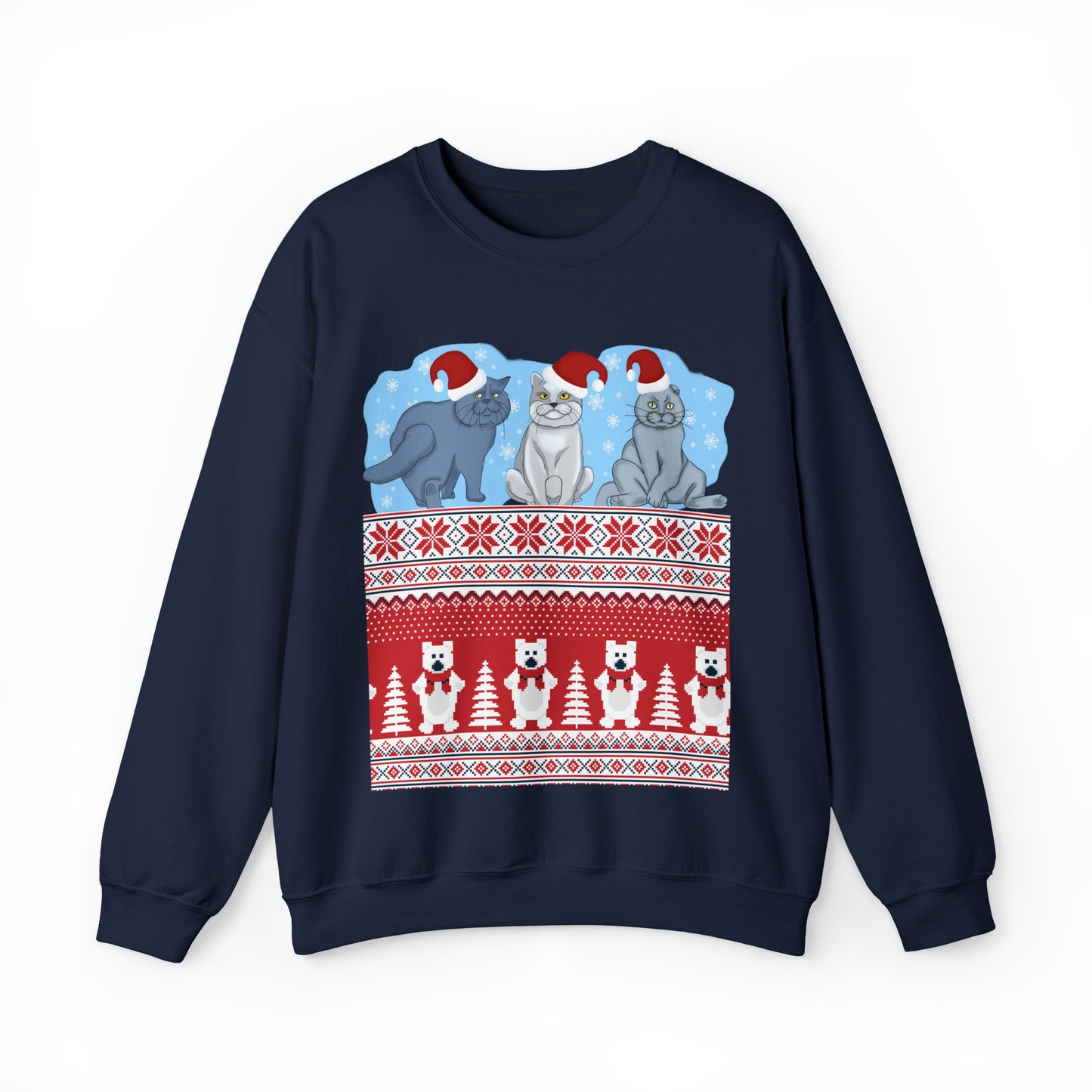 Unisex Heavy Blend™ Crewneck Christmas Ugly Sweatshirt15