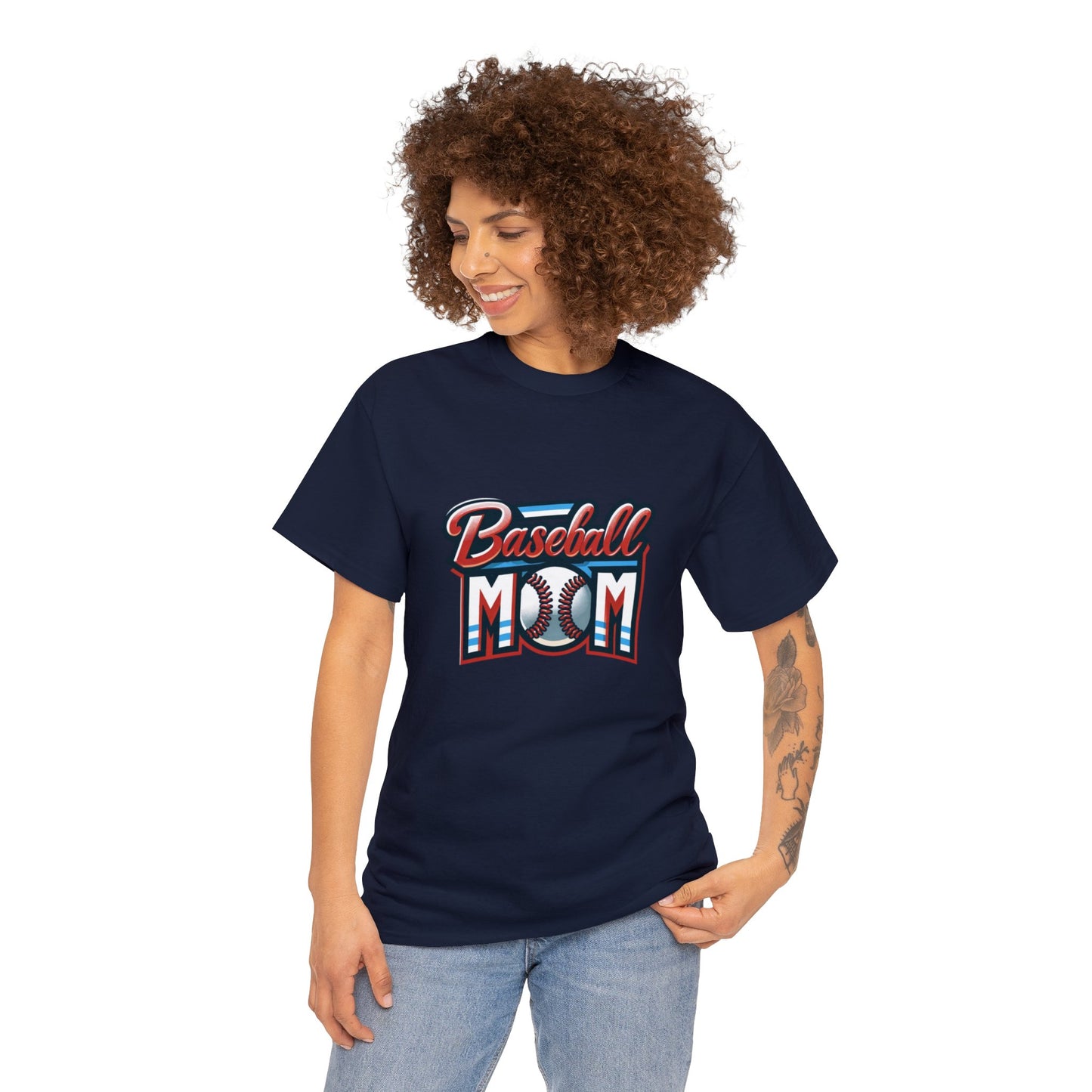 Baseball Mom Game Ball Design Unisex Heavy Cotton Tee