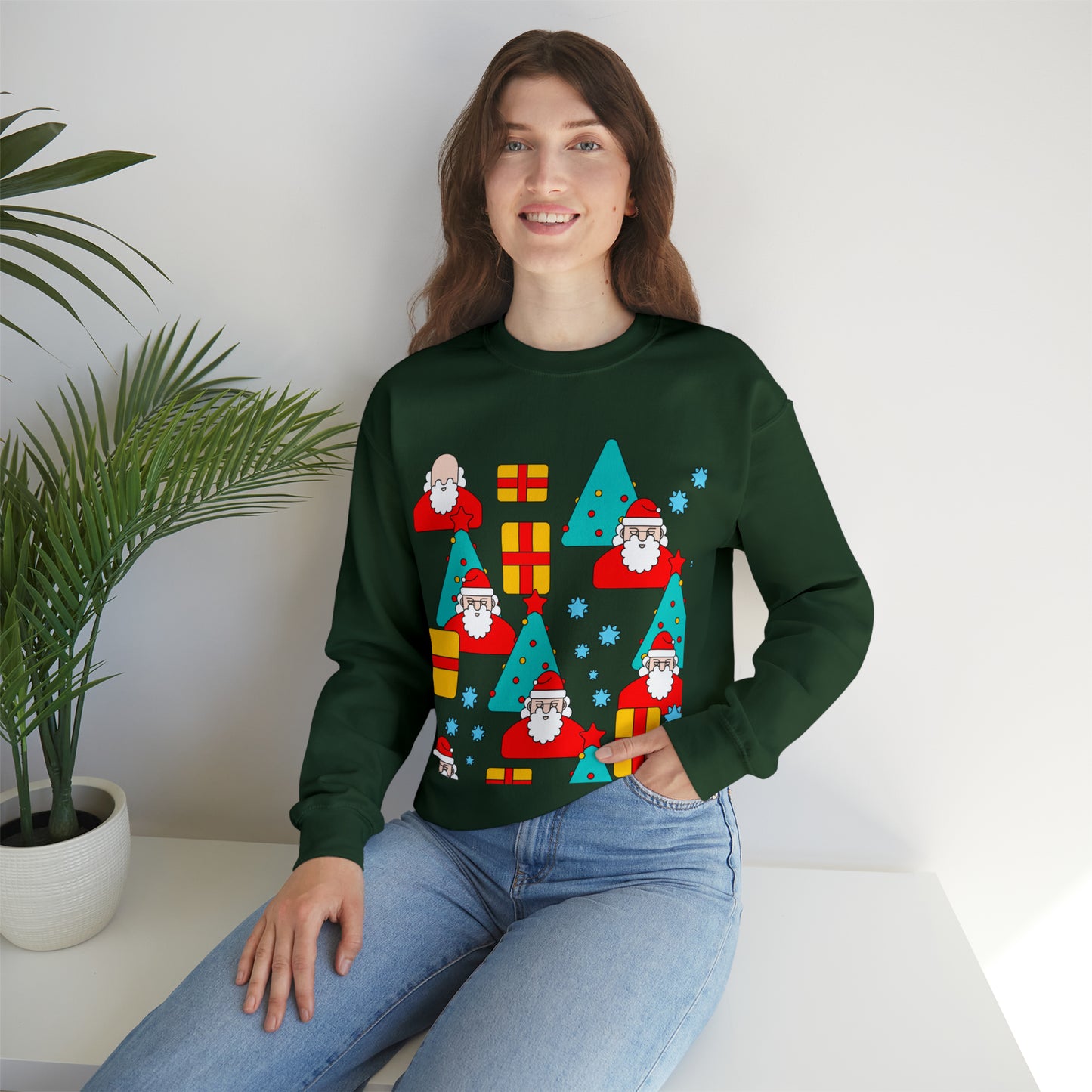 Unisex Heavy Blend™ Crewneck Christmas Ugly Sweatshirt20