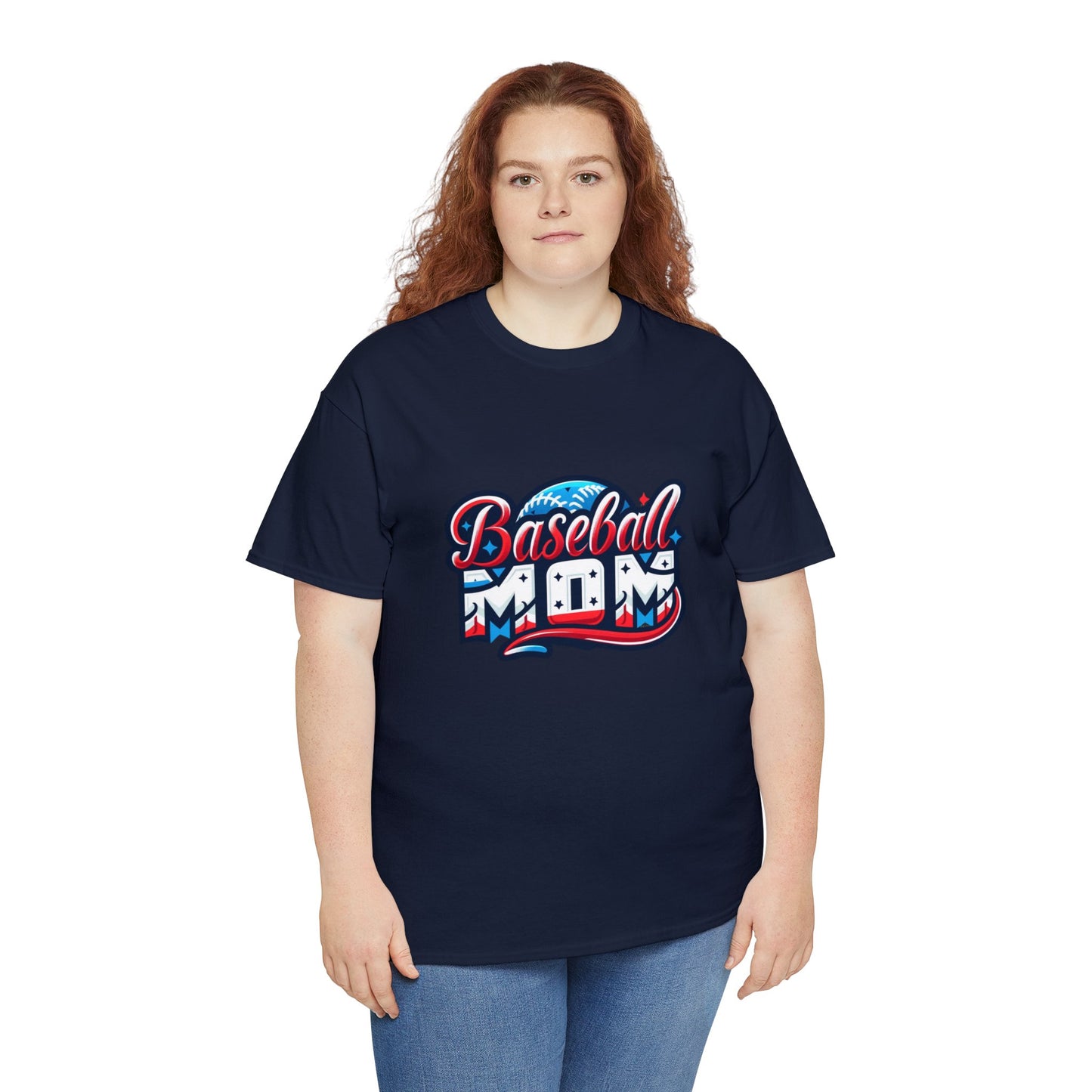 Baseball Mom Unisex Heavy Cotton Tshirt