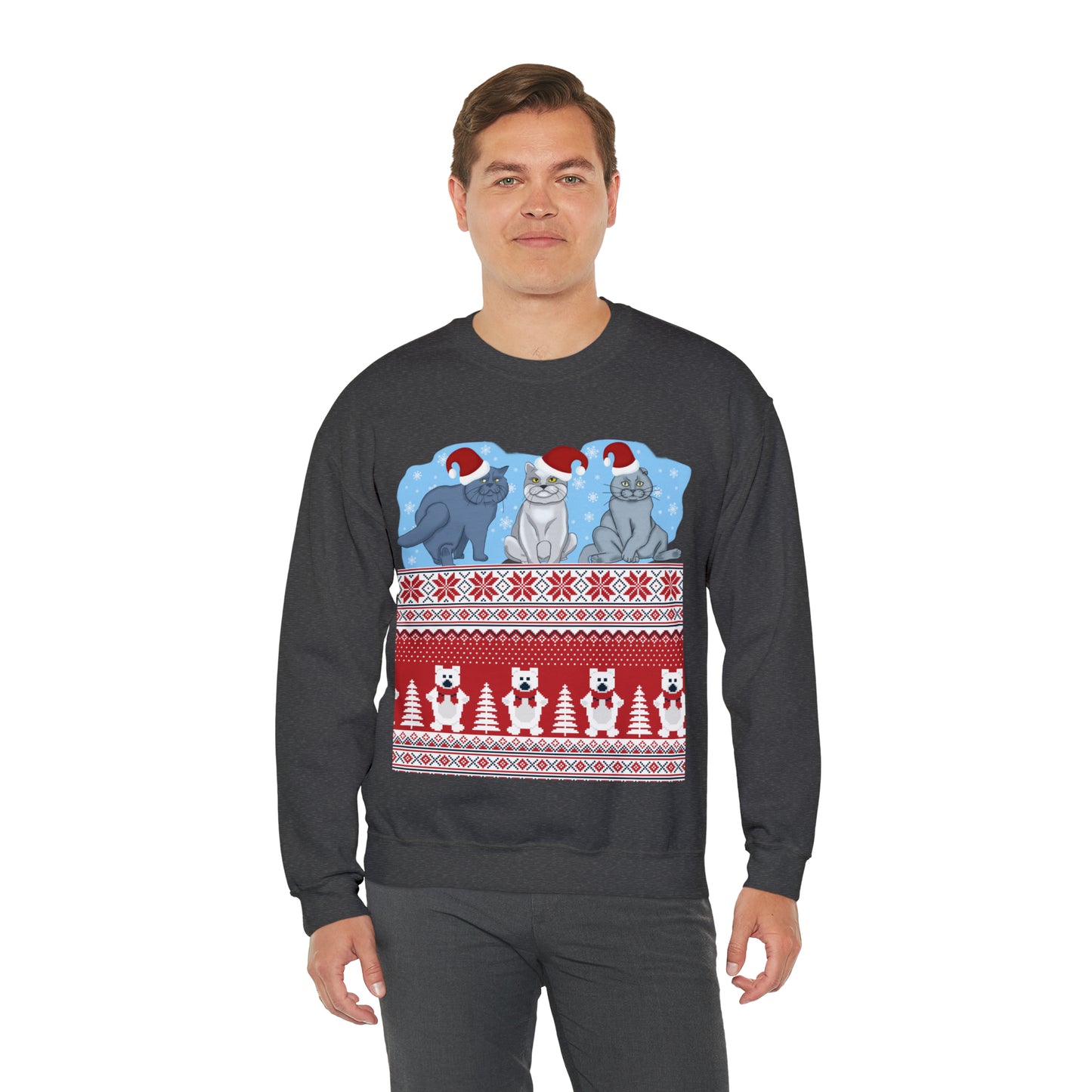 Unisex Heavy Blend™ Crewneck Christmas Ugly Sweatshirt15