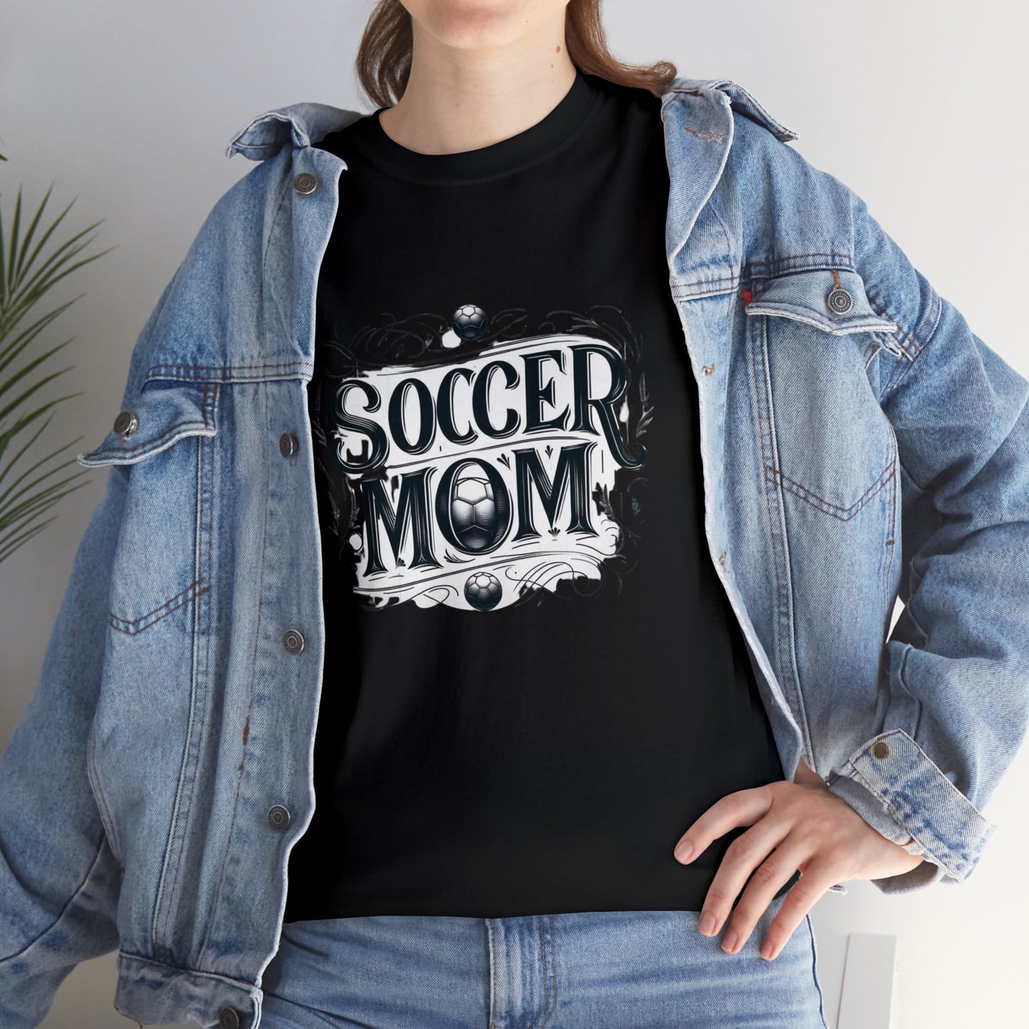 Soccer Mom Black Design Unisex Heavy Cotton Tee