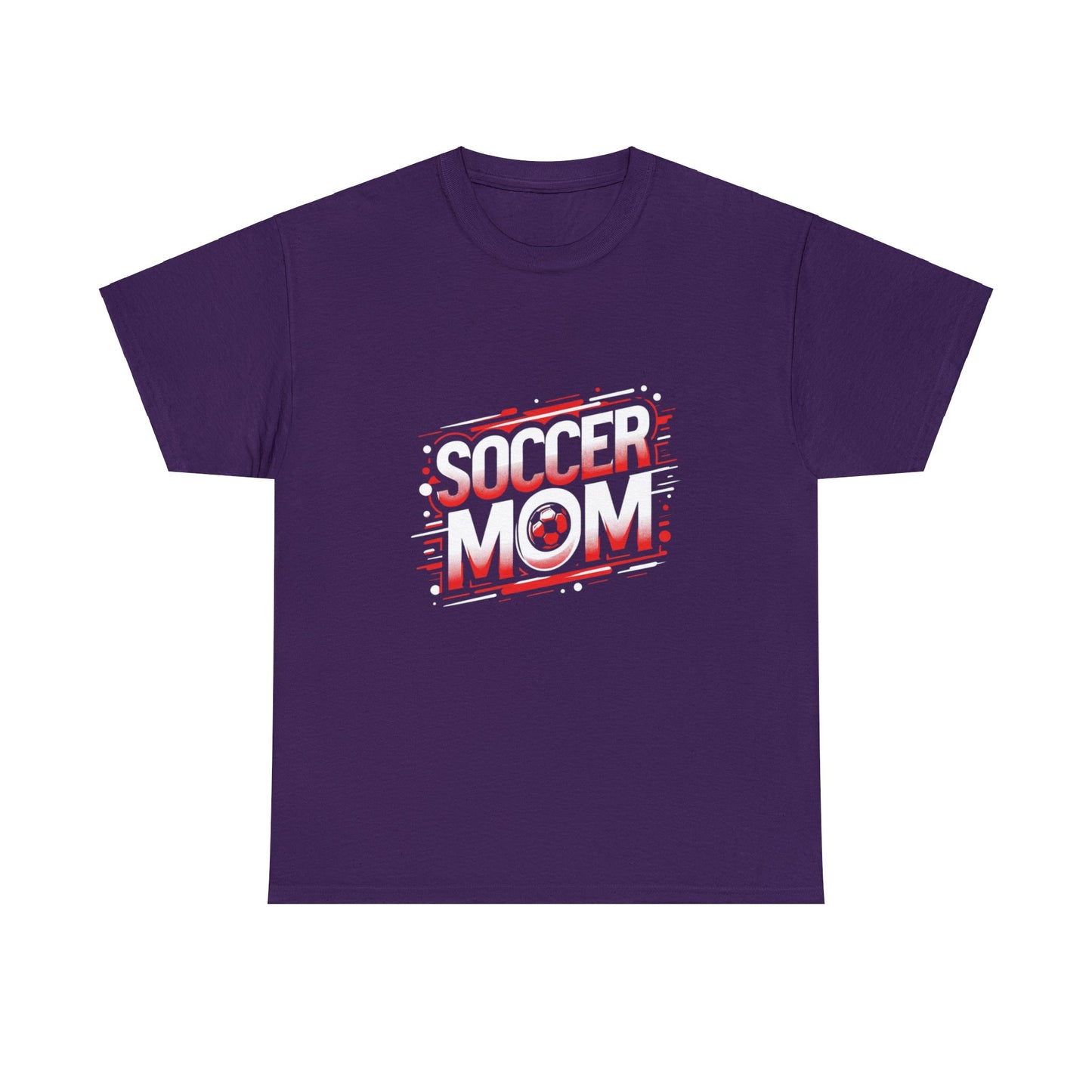 Soccer Mom Red and White Design Unisex Heavy Cotton Tee