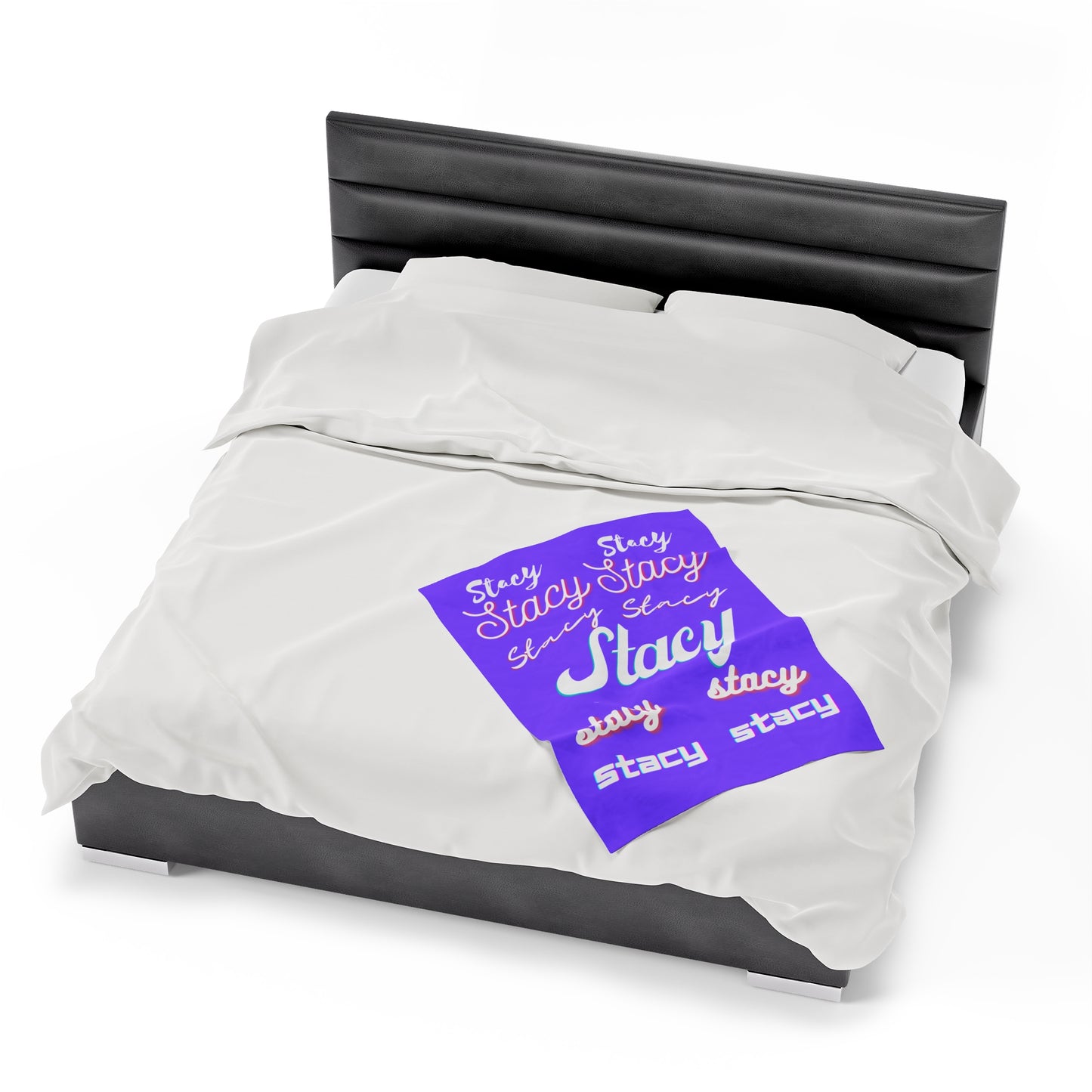 Personalize this Velveteen Plush Blanket with Name for Valentine's Day-Purple