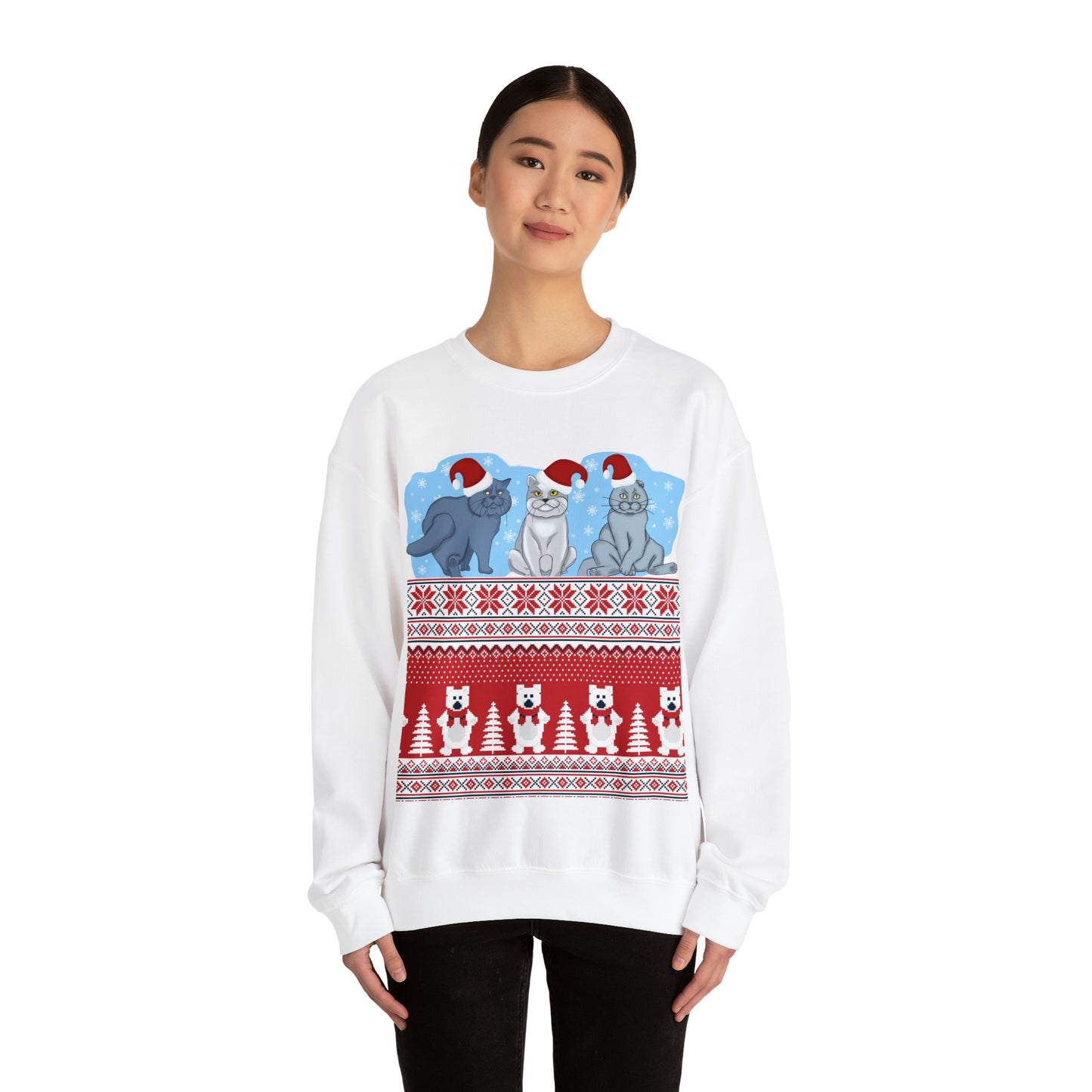 Unisex Heavy Blend™ Crewneck Christmas Ugly Sweatshirt15