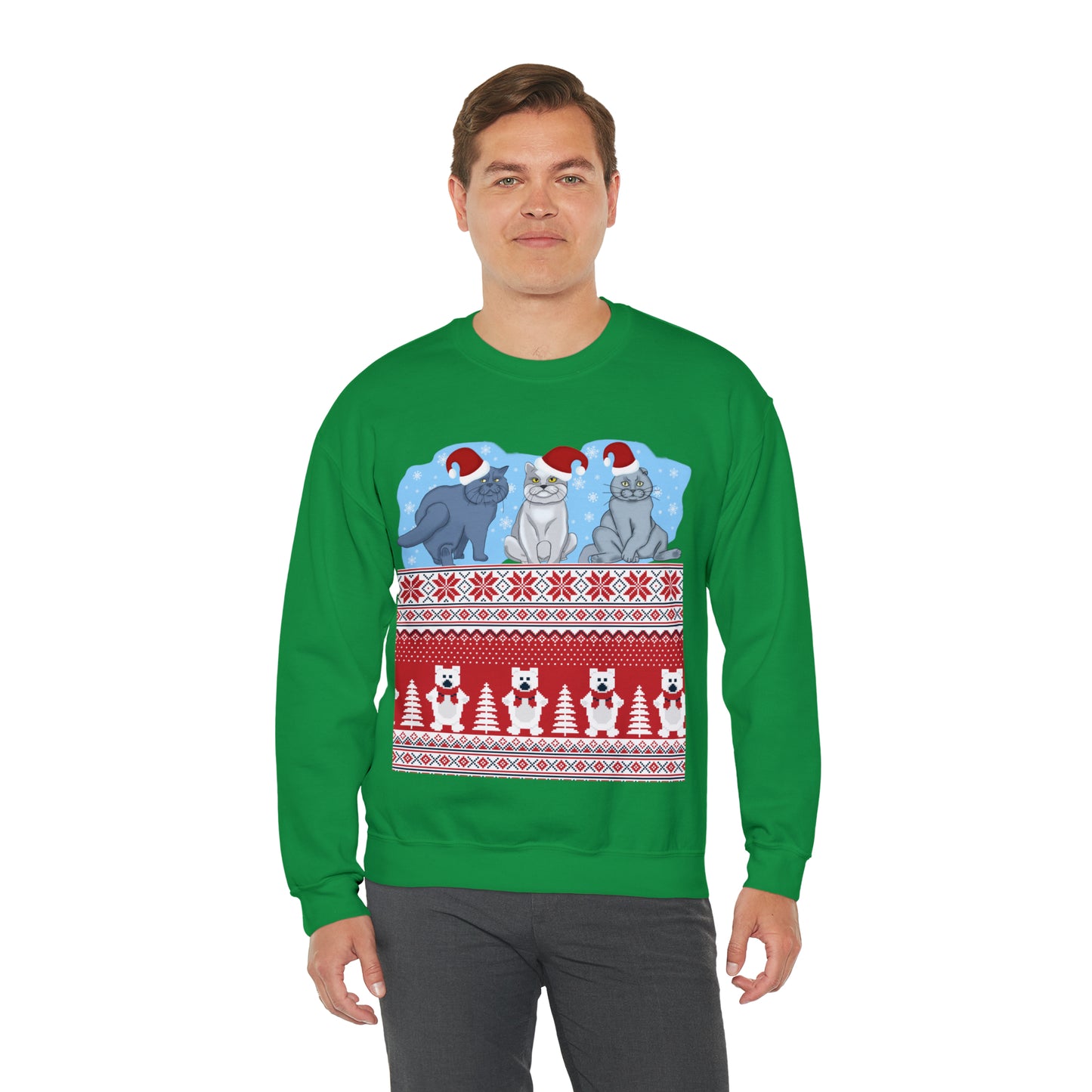 Unisex Heavy Blend™ Crewneck Christmas Ugly Sweatshirt15