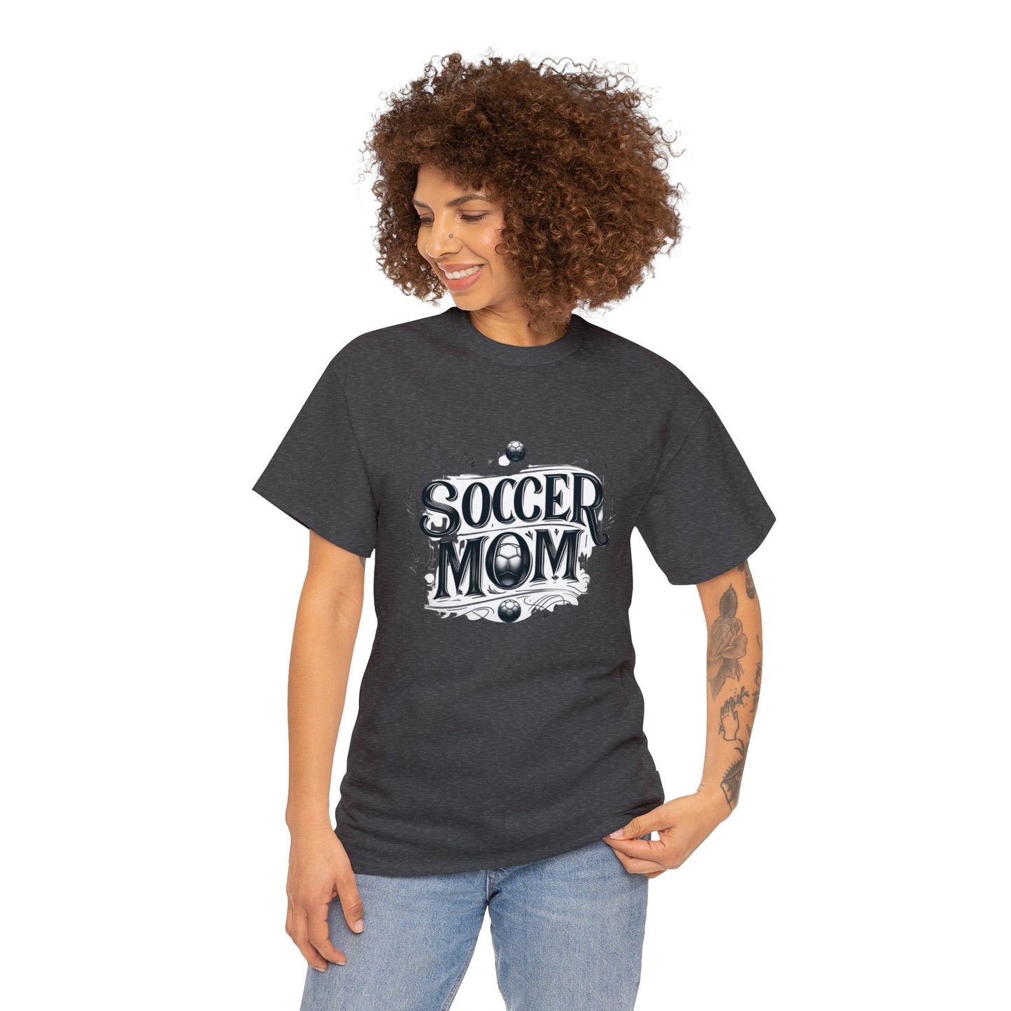 Soccer Mom Black Design Unisex Heavy Cotton Tee