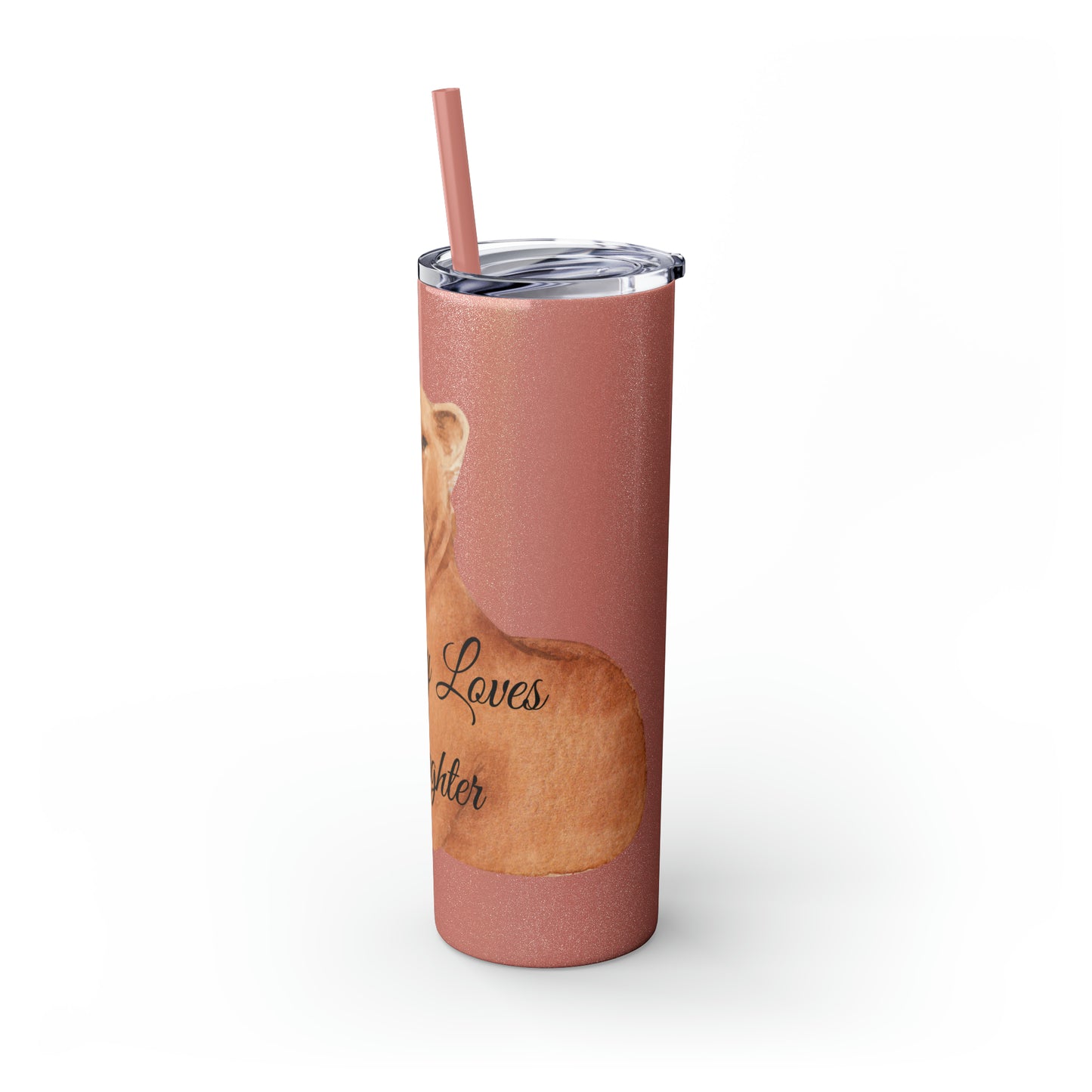 Skinny Tumbler with Straw 20oz - Lion