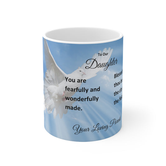 Inspirational Ceramic Mug for Daughter from Parents