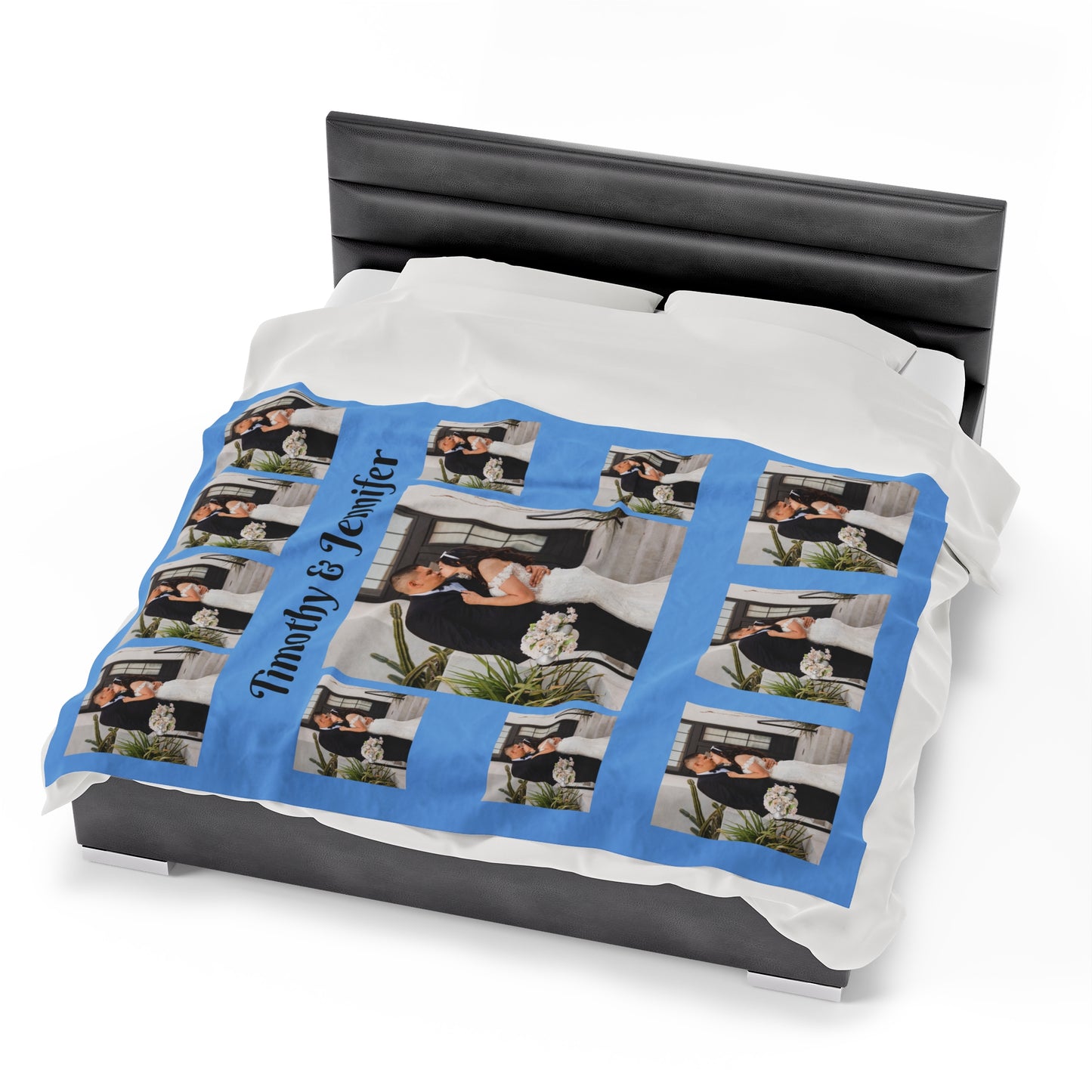 Personalize Photo Blanket with Your Own Theme Wedding Blanket First Date Blanket Anniversary Blanket