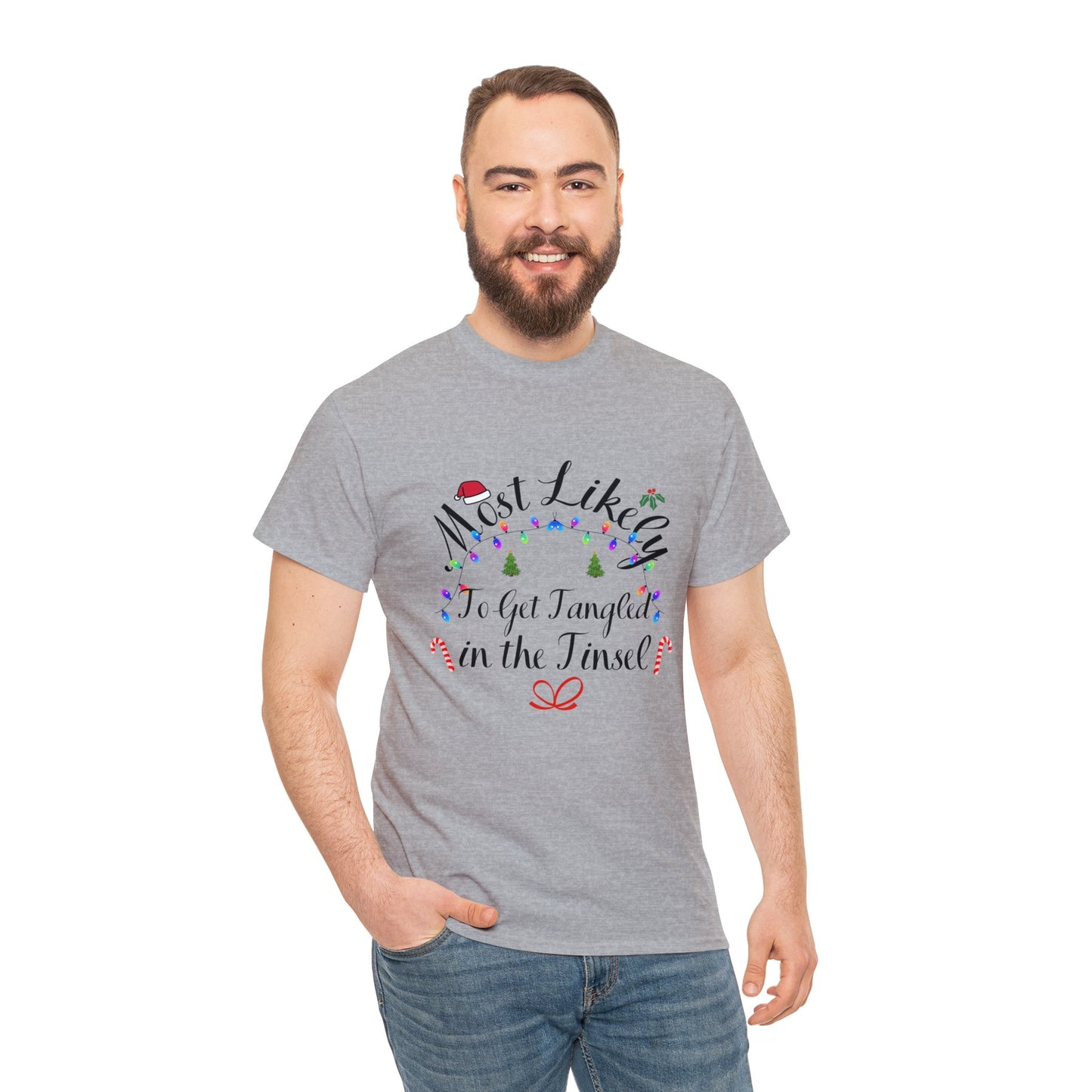 Christmas Ugly Tees Unisex Heavy Cotton Tee in the Tinsel