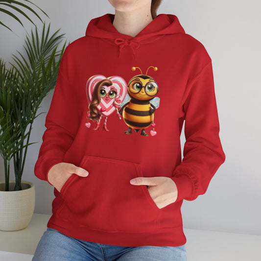 Bee My Valentine Unisex Hooded Sweatshirt