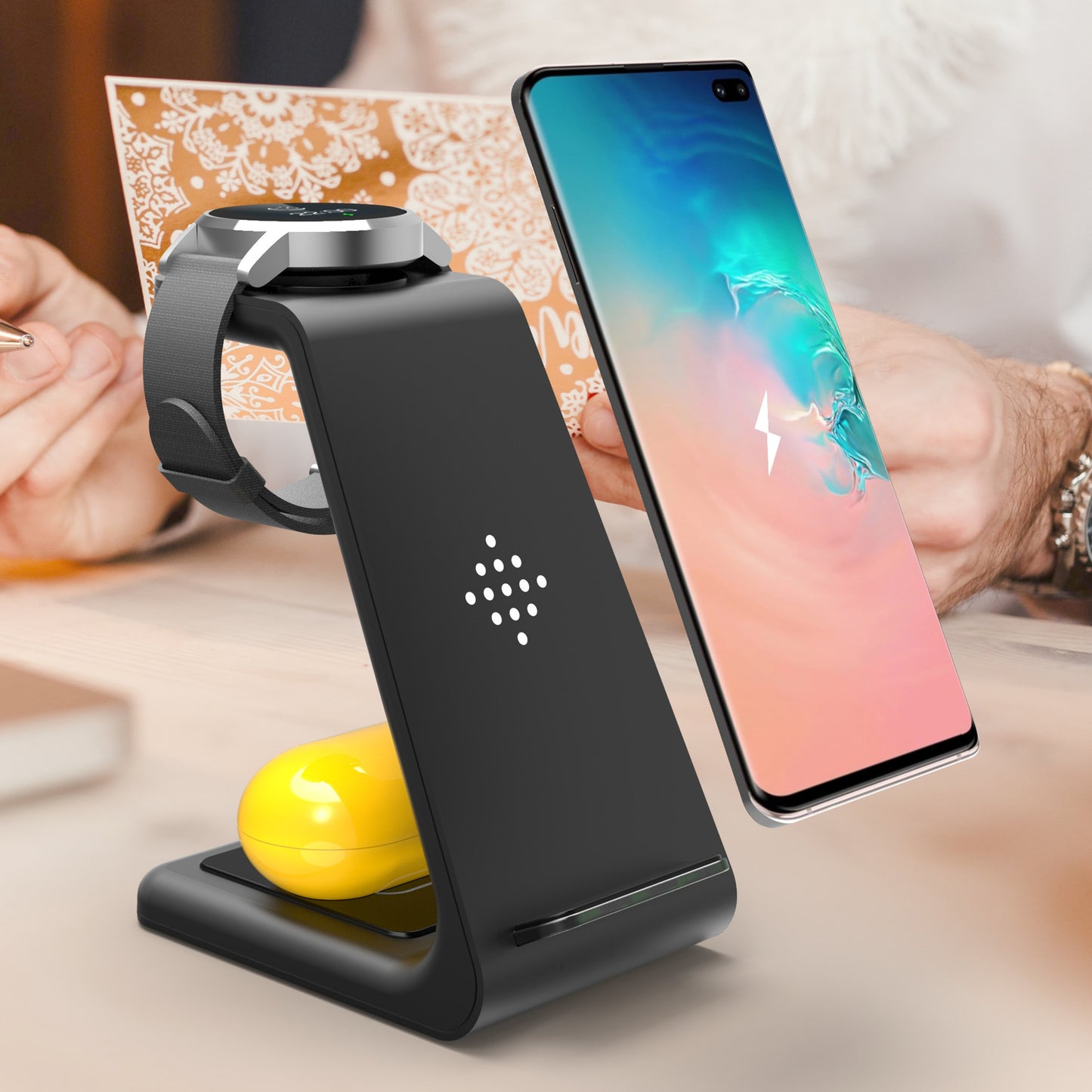 3 In 1 Fast Charging Station Wireless Charger Stand Wireless