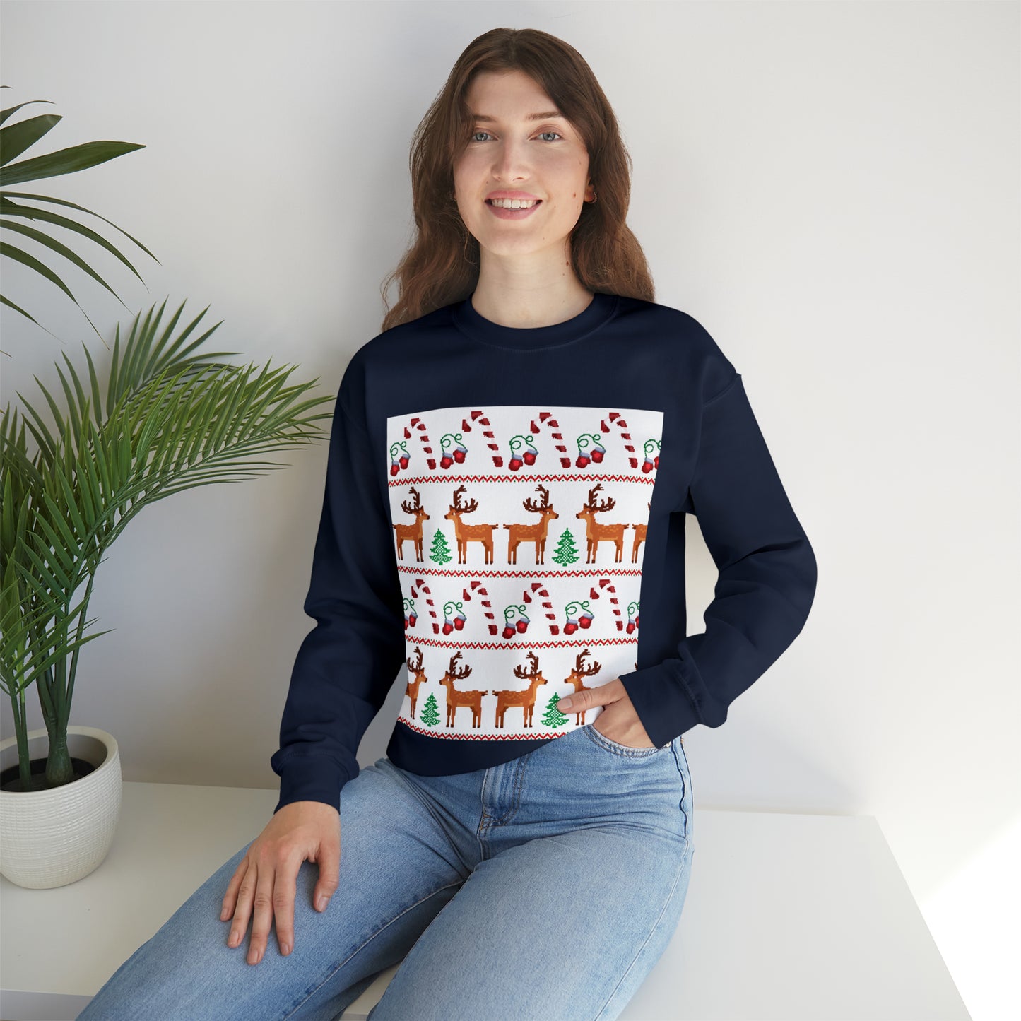 Unisex Heavy Blend™ Crewneck Christmas Ugly Sweatshirt24