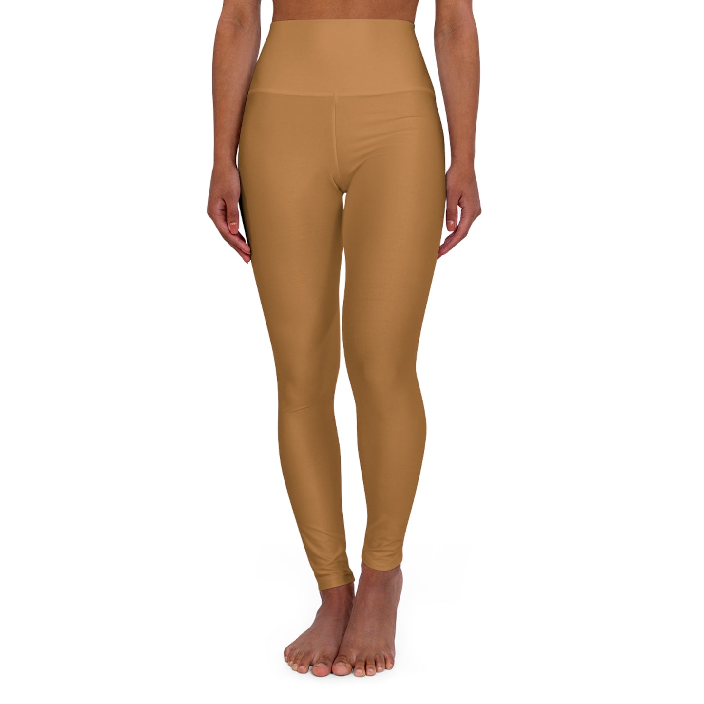 High Waisted Yoga Leggings for Women Brown