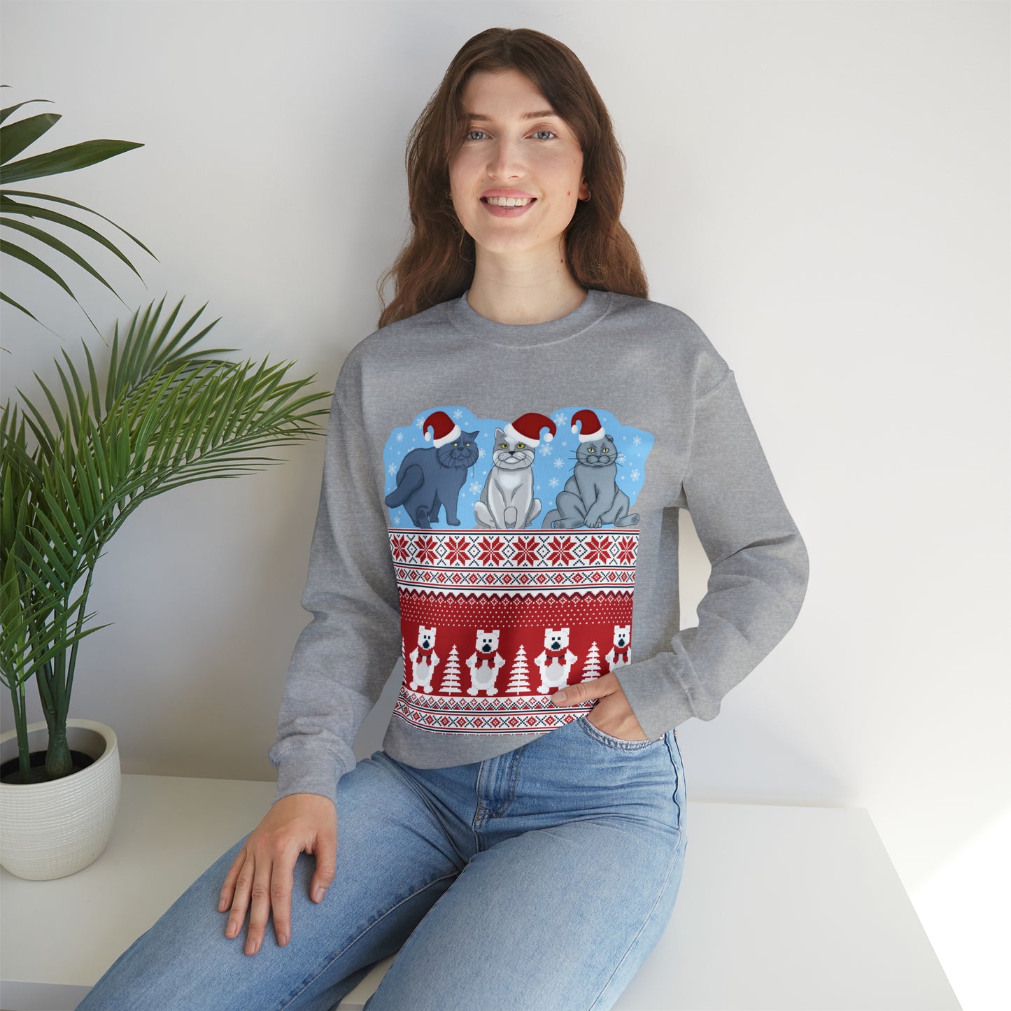 Unisex Heavy Blend™ Crewneck Christmas Ugly Sweatshirt15