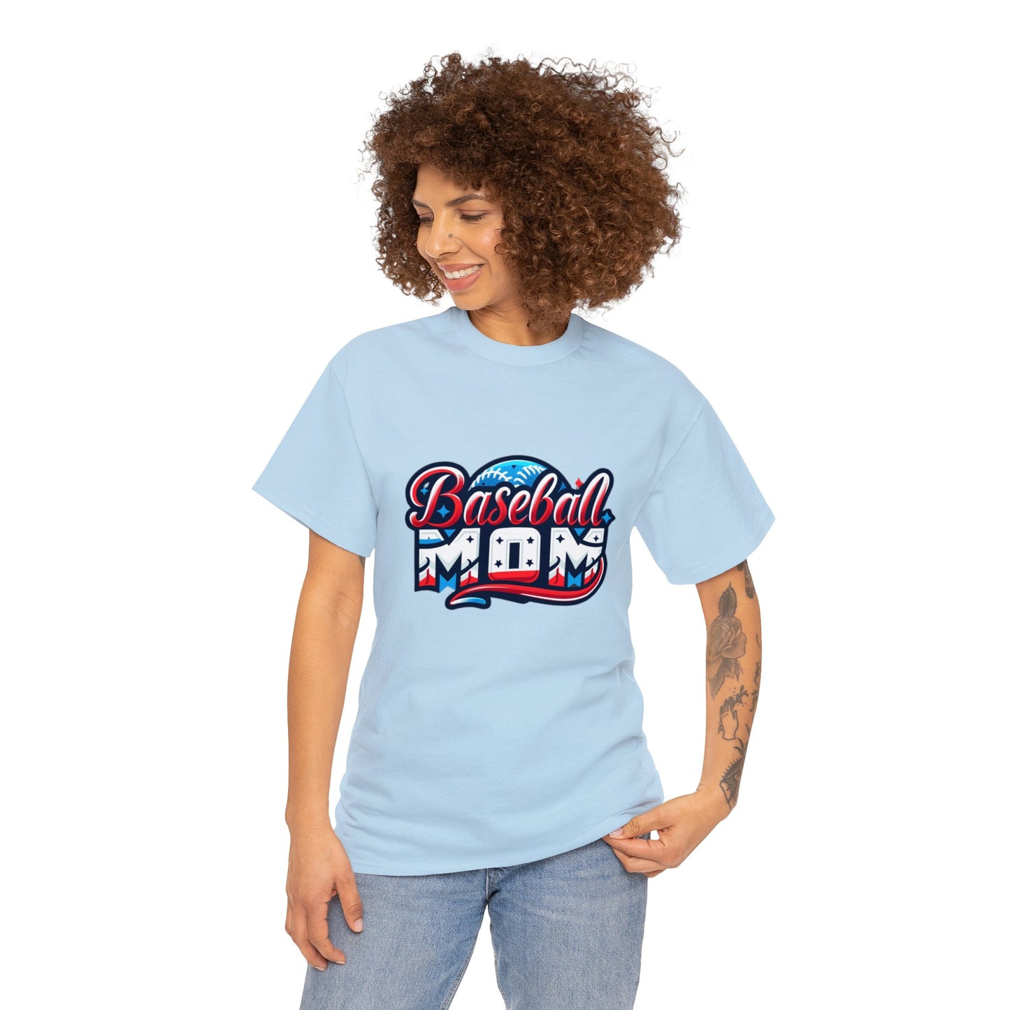 Baseball Mom Unisex Heavy Cotton Tshirt