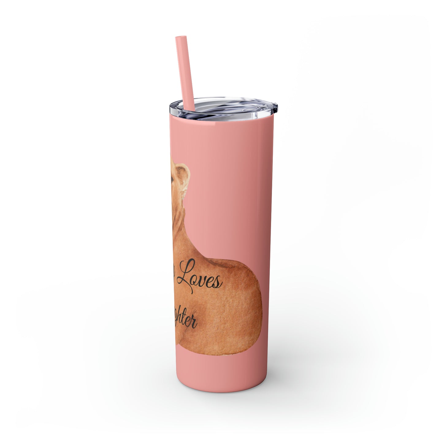 Skinny Tumbler with Straw 20oz - Lion