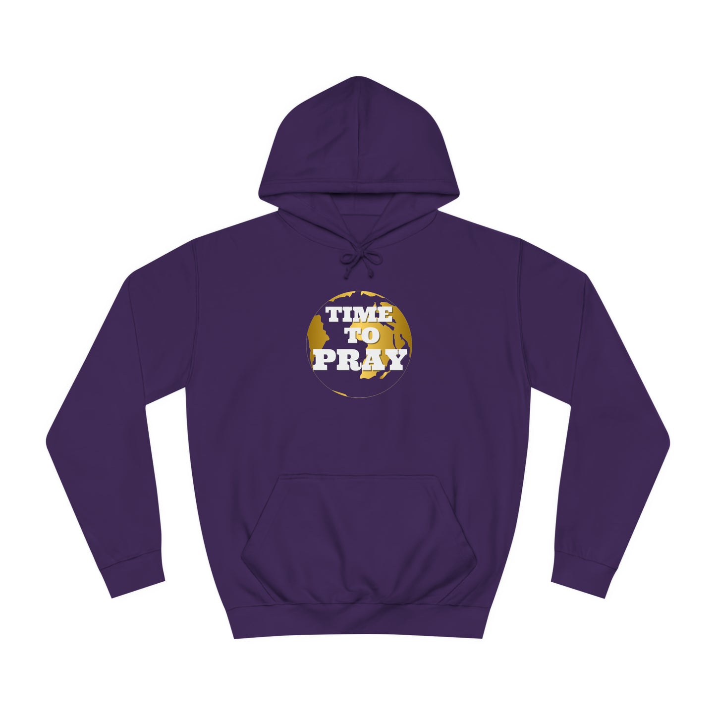 Unisex College Hoodie Time to Pray for Peace Design