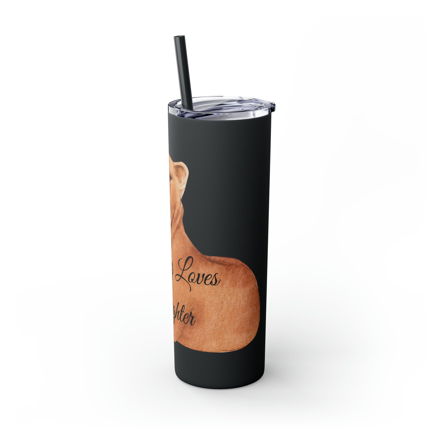 Skinny Tumbler with Straw 20oz - Lion