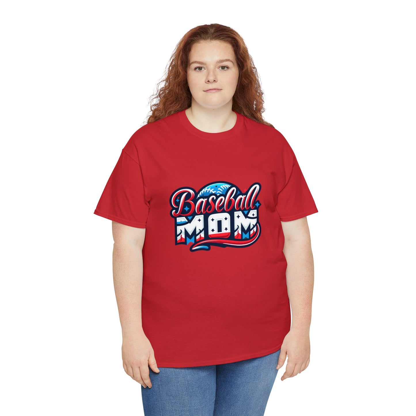 Baseball Mom Unisex Heavy Cotton Tshirt