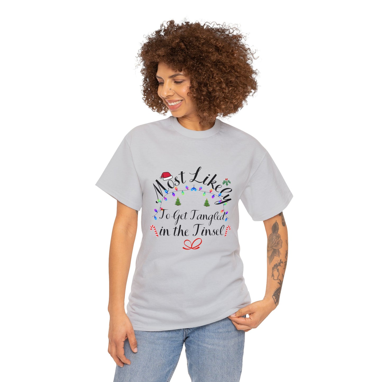 Christmas Ugly Tees Unisex Heavy Cotton Tee in the Tinsel