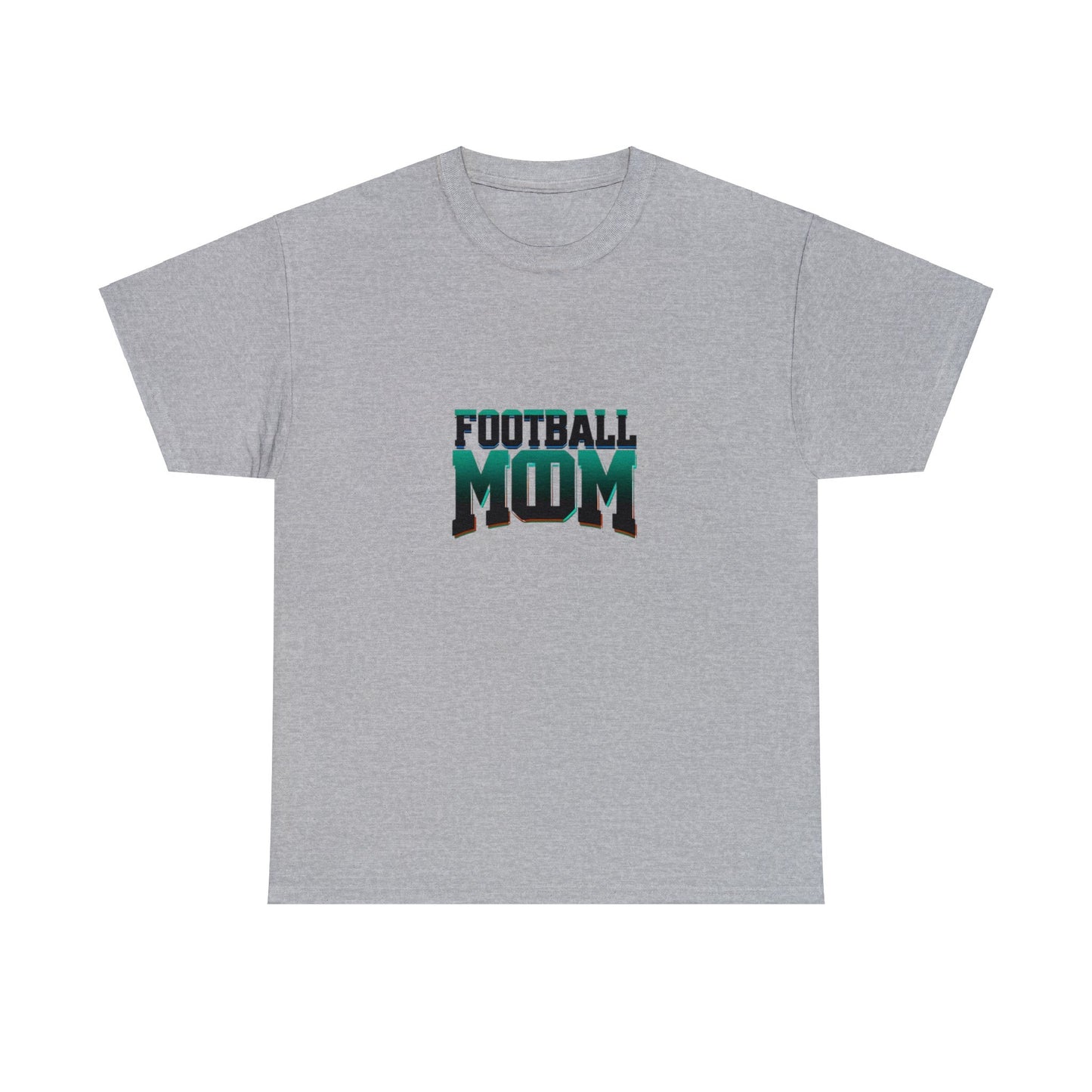 Football Mom Black and Green Design Unisex Heavy Cotton Tee