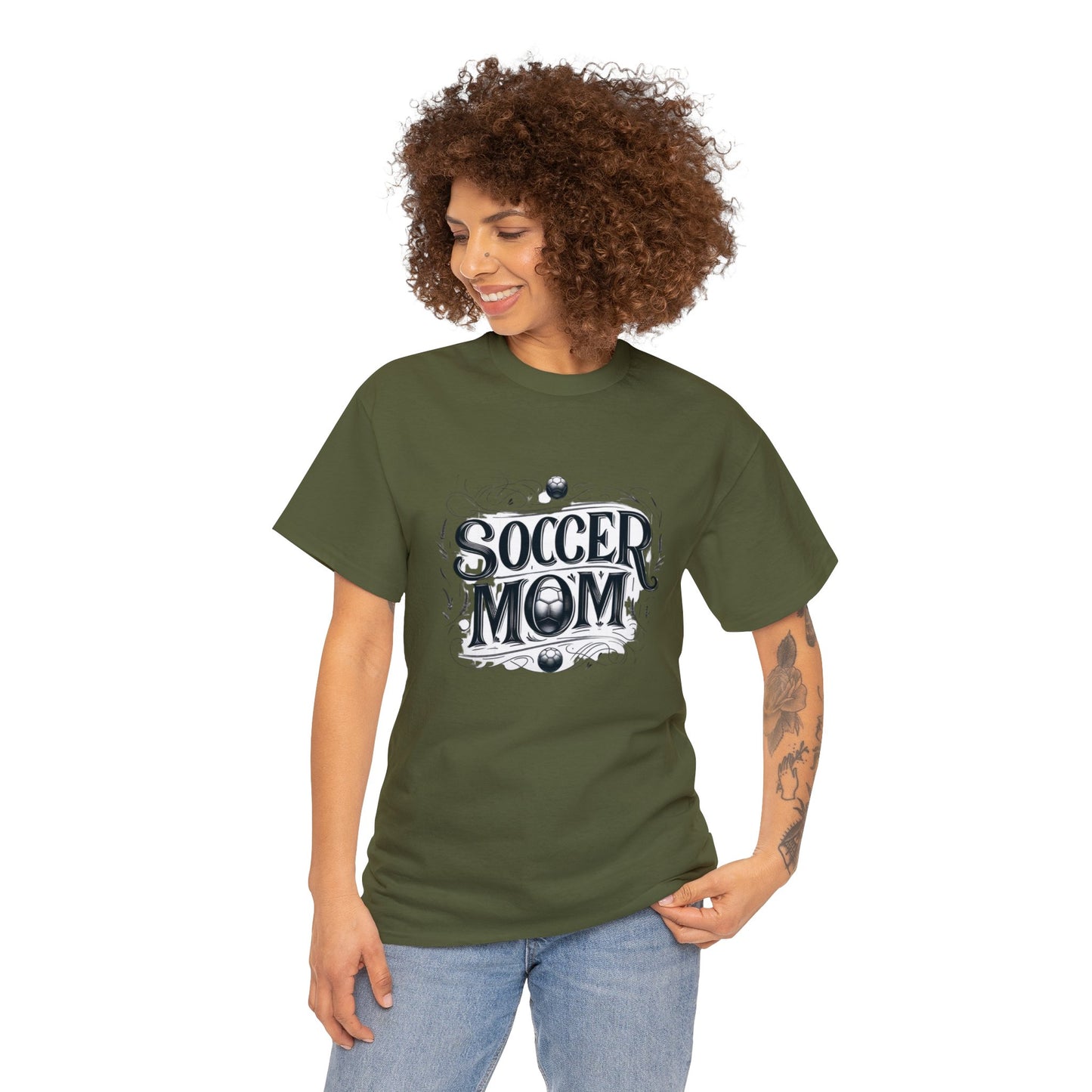 Soccer Mom Black Design Unisex Heavy Cotton Tee