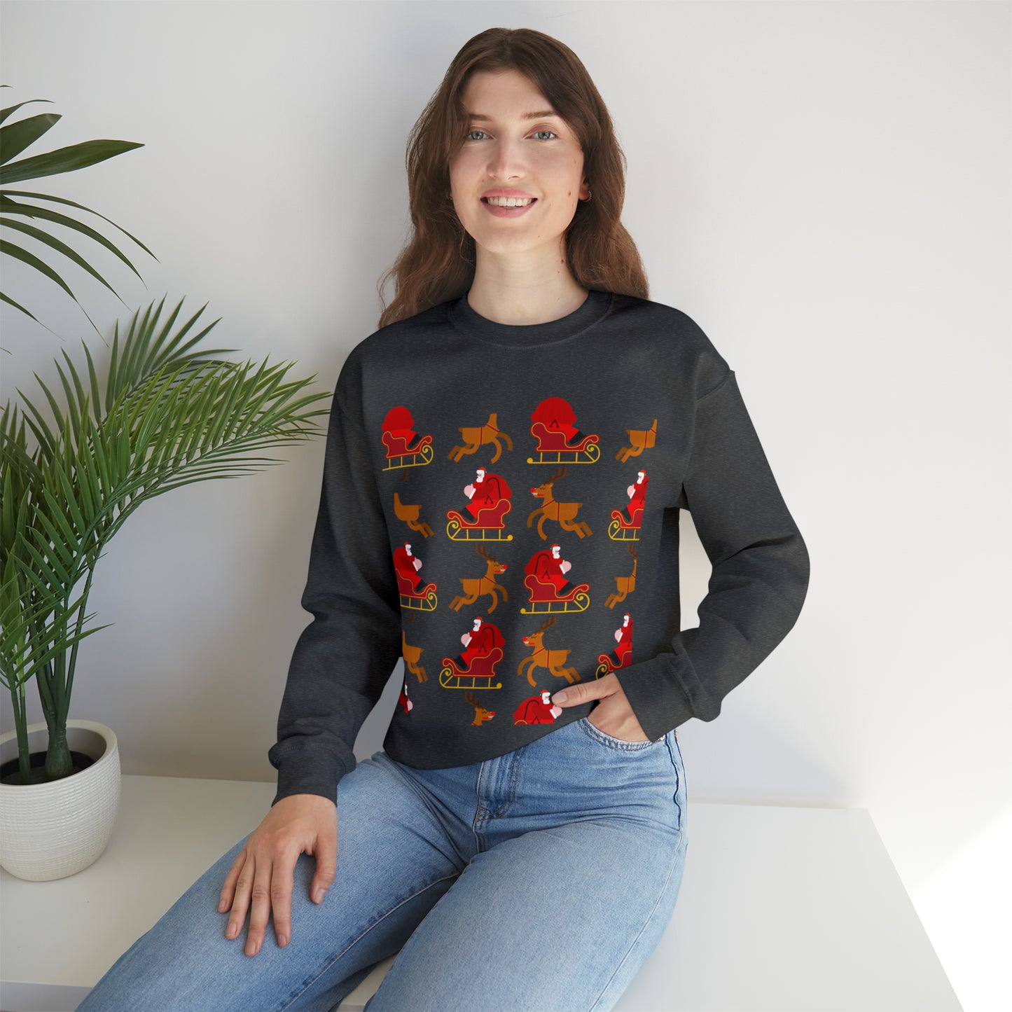 Unisex Heavy Blend™ Crewneck Christmas Ugly Sweatshirt23